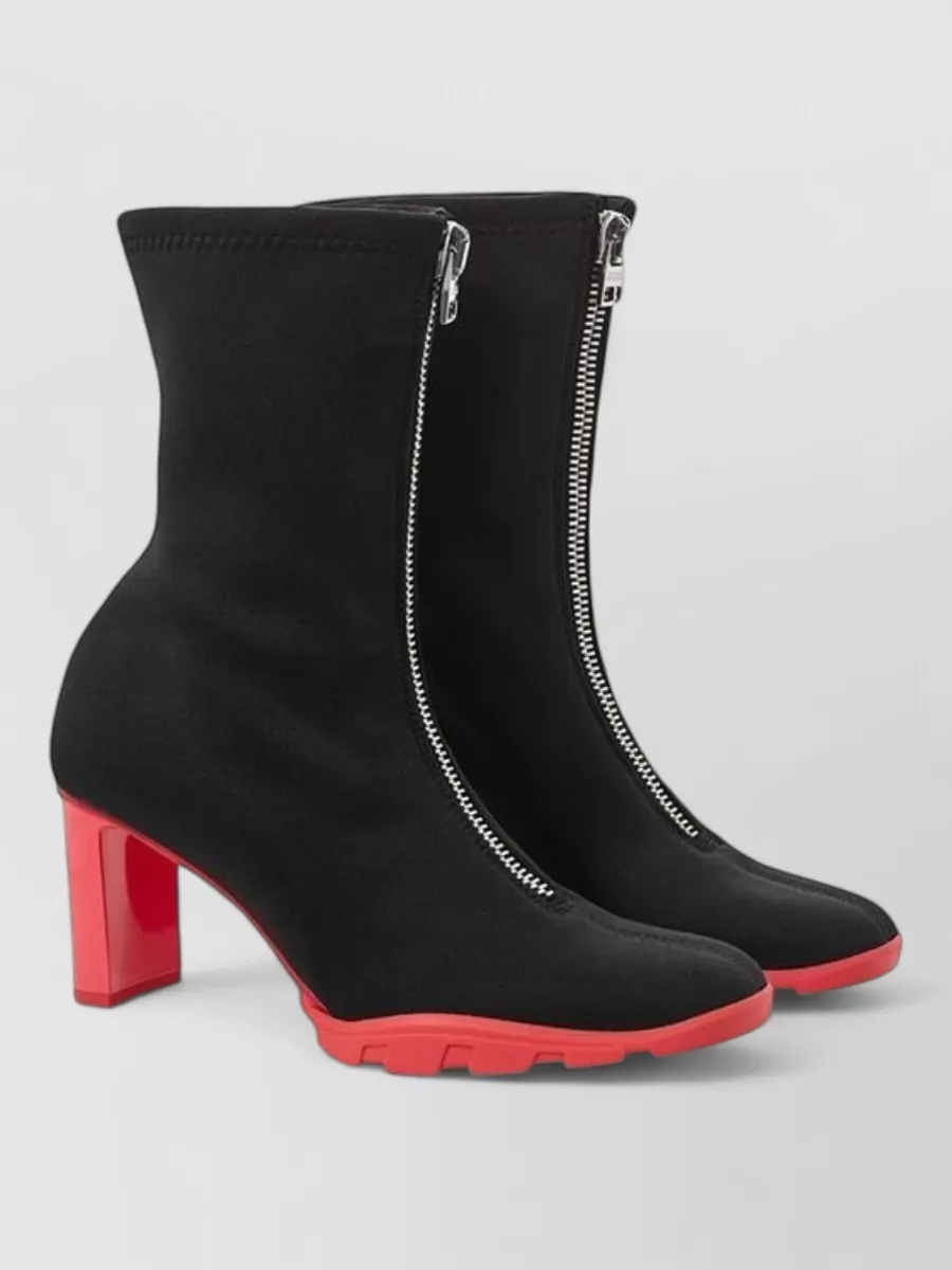 Alexander McQueen leather neoprene ankle boots