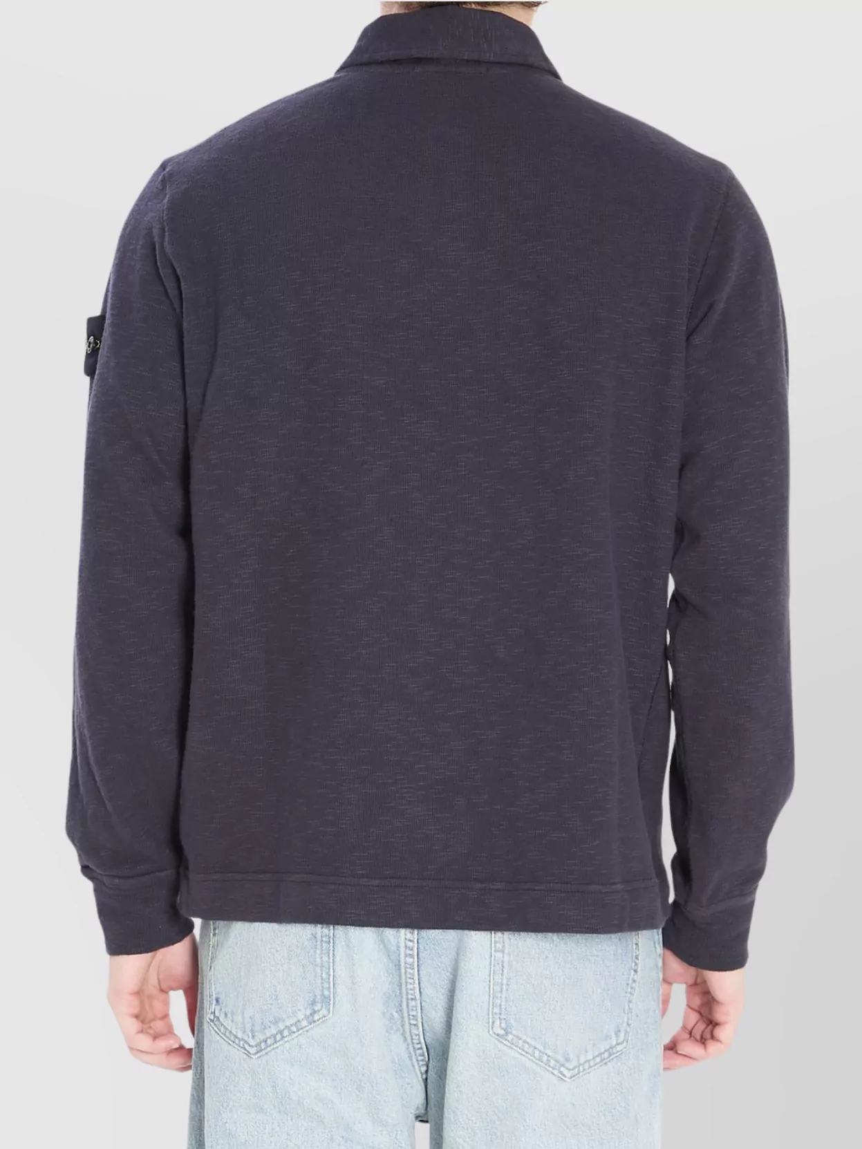 Stone Island Polo Shirt With Long Sleeves And Badge