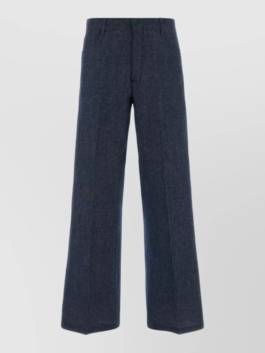 S Max Mara Chambray Wide-Leg Trousers