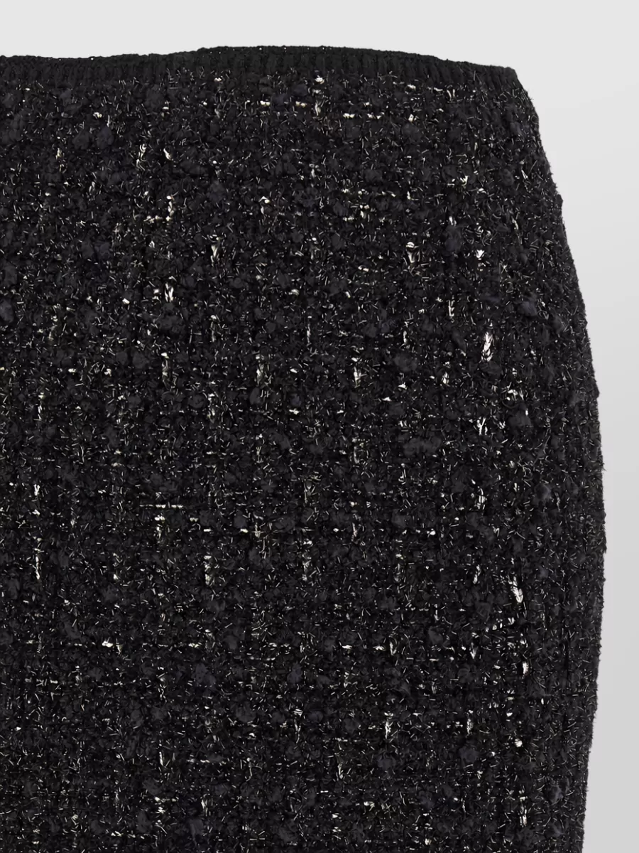 Tory Burch Metallic Tweed Fitted Skirt