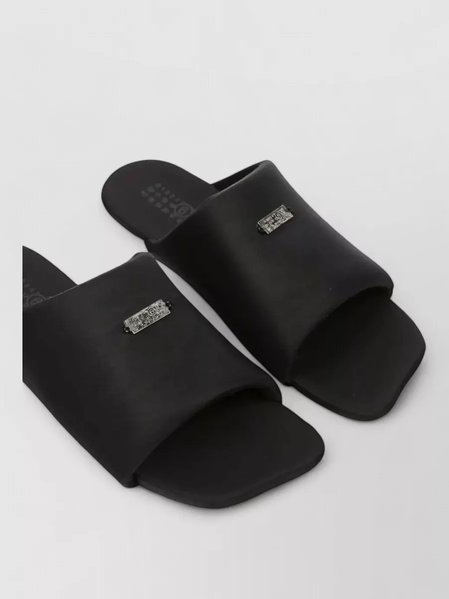 Mm6 Maison Margiela Nylon Logo-Plaque Slippers