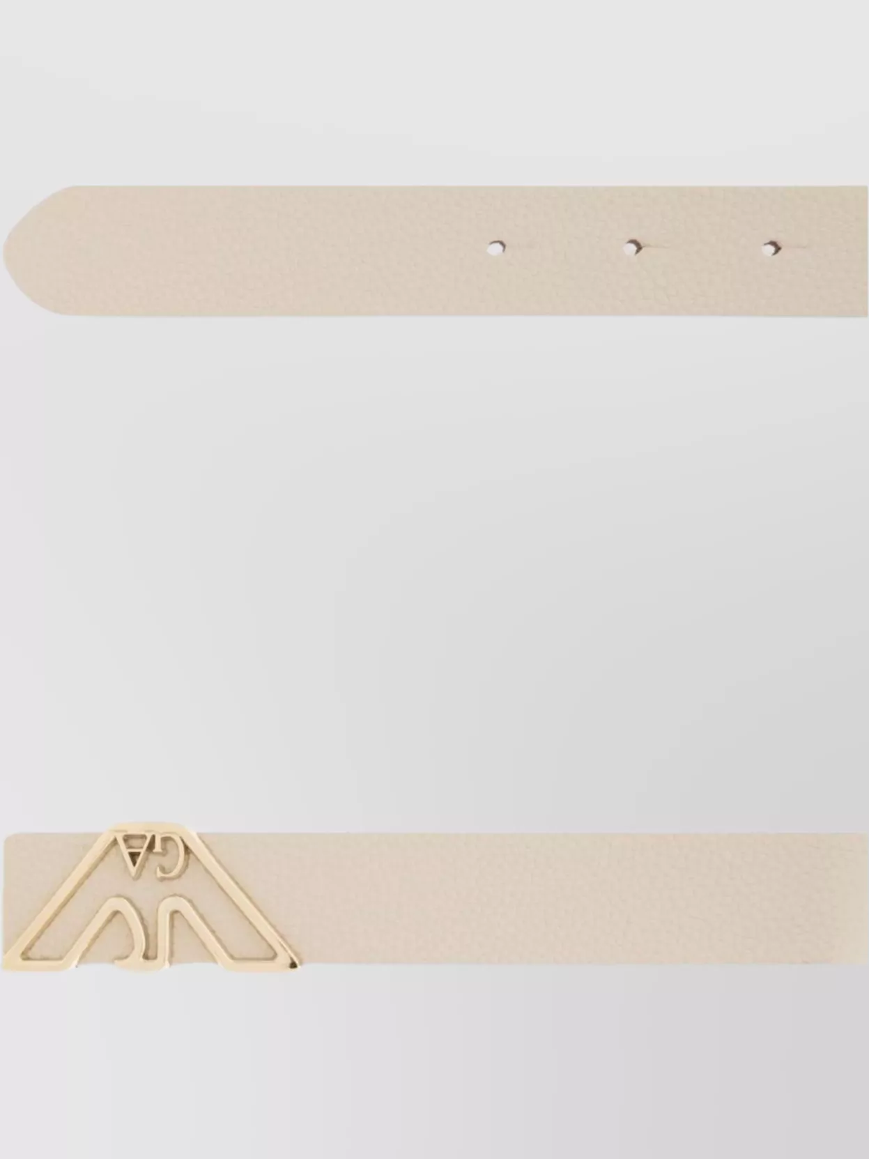 Emporio Armani Adjustable Logo Buckle Belt With Textured Finish