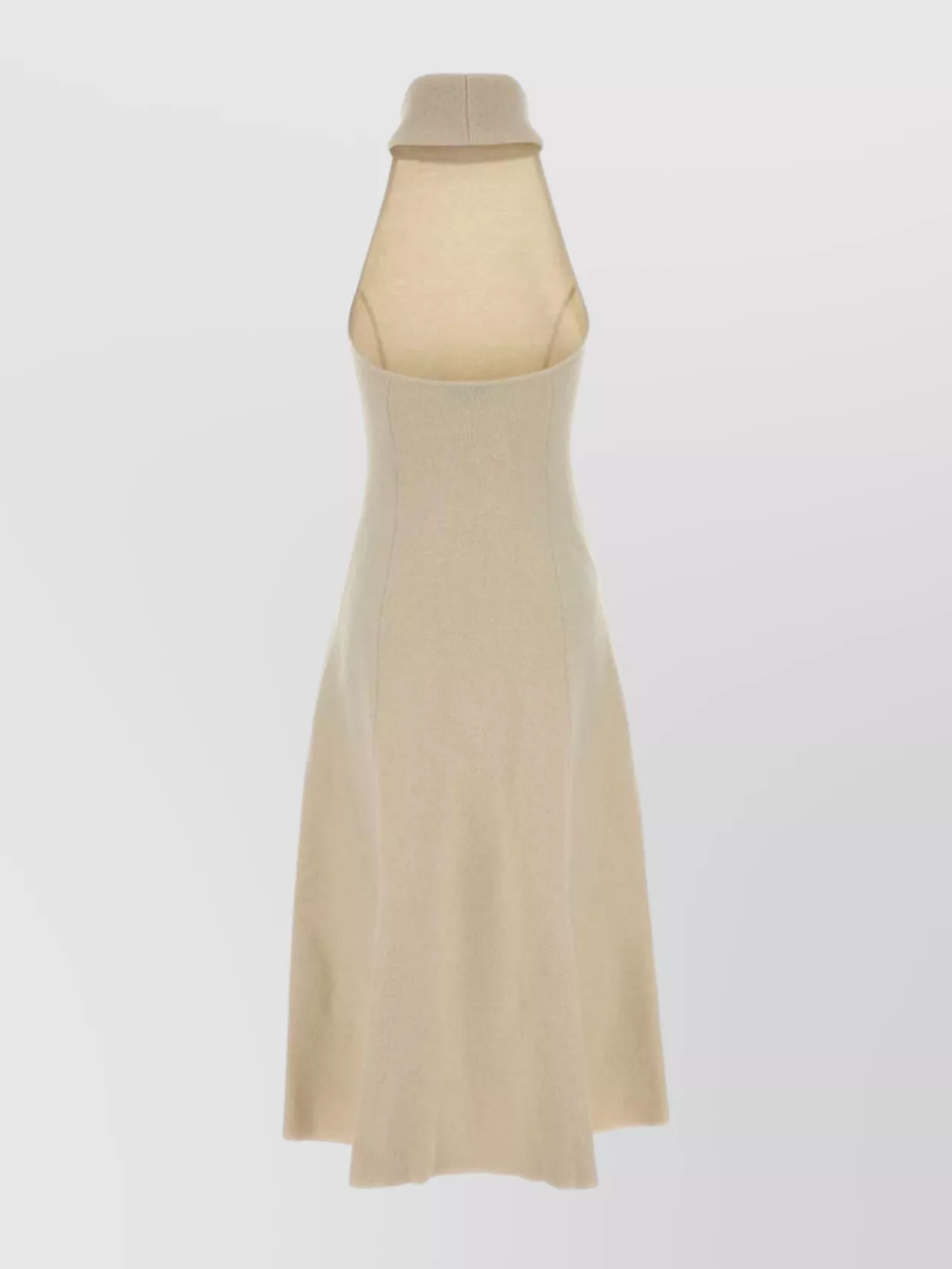 Magda Butrym A-line Halter Neck Sleeveless Knit Dress In Neutral