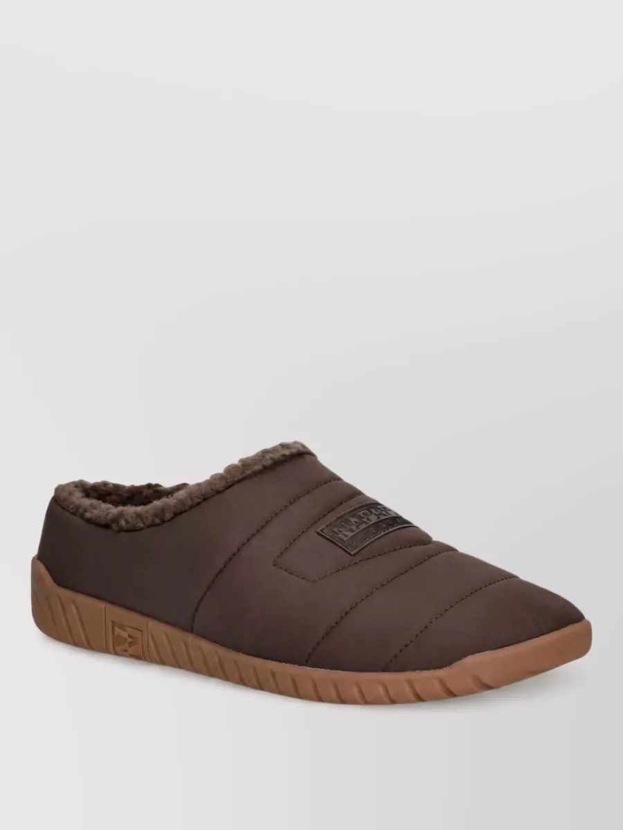 Napapijri Quilted Faux Fur Slippers