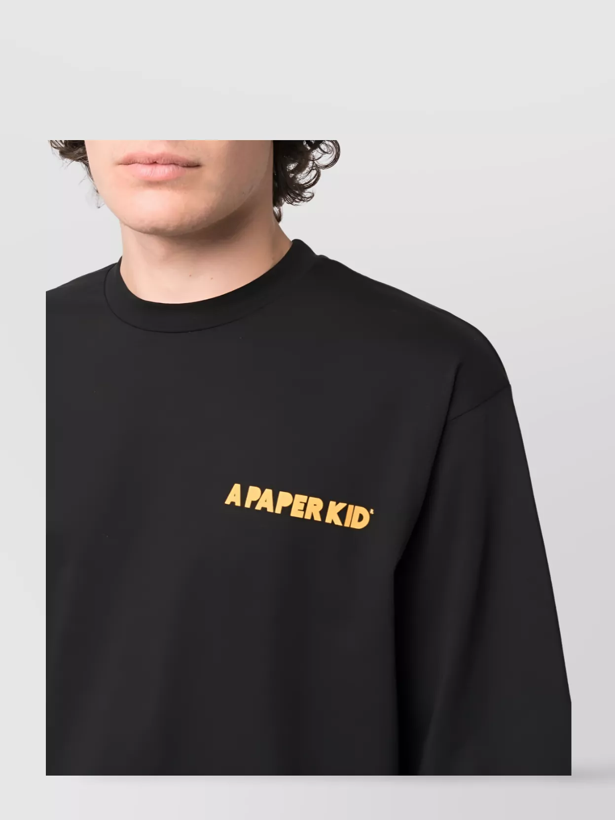 A Paper Kid Crew Neck Short Sleeve Straight Hem T-Shirt