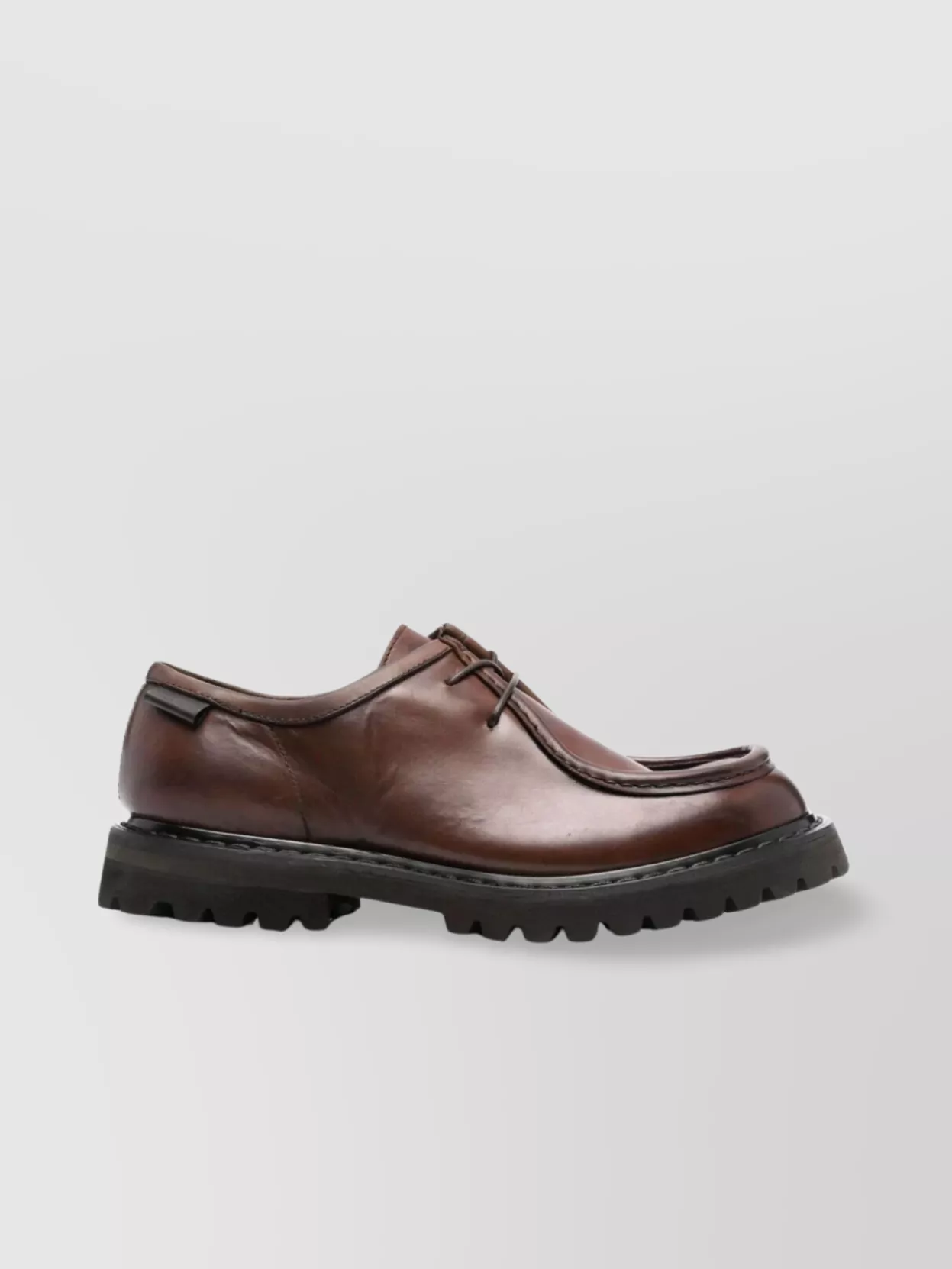 Premiata Chunky Sole Leather Lace-Up Shoes