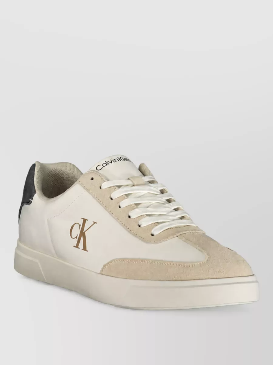 Calvin Klein Leather Lace-Up Sneakers