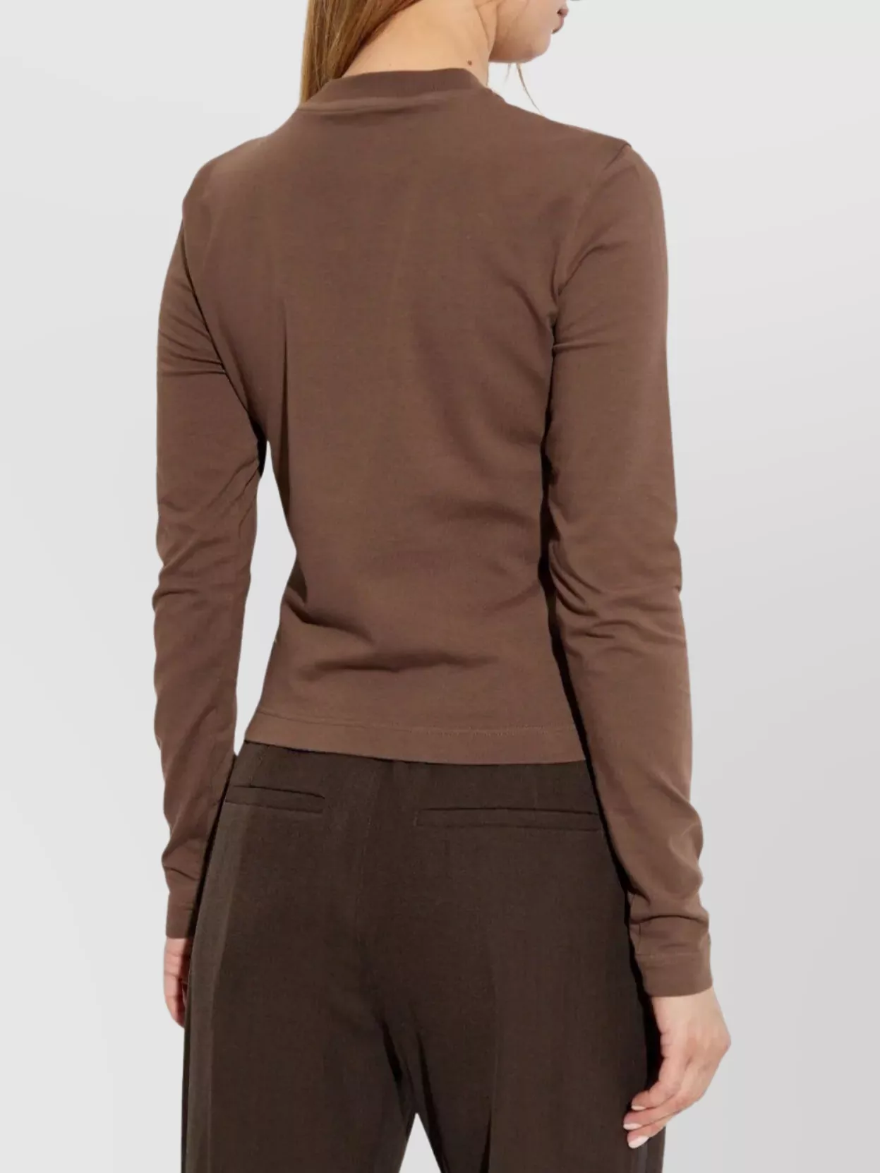 Jacquemus Ribbed Neckline Long Sleeve Top