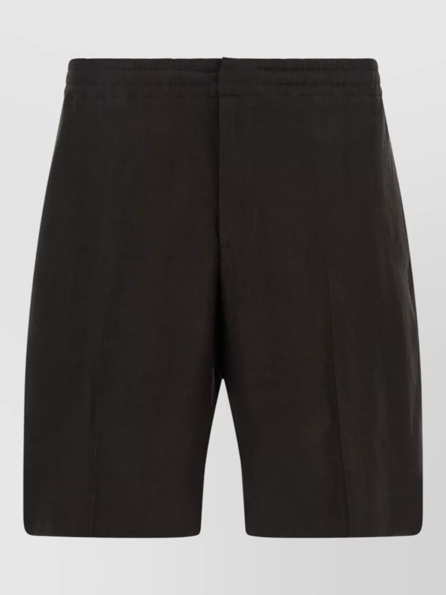 Zegna Linen Pleated Bermuda Shorts
