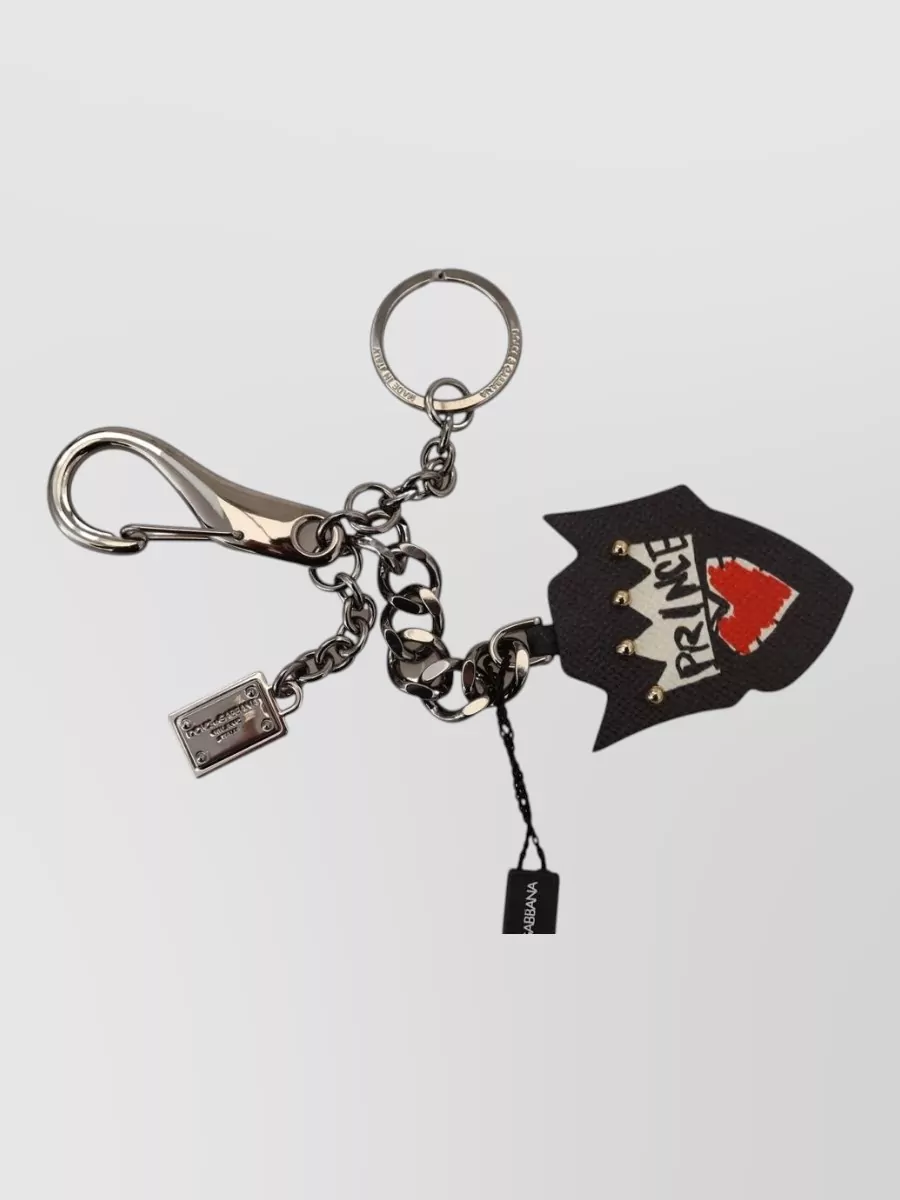 Dolce&Gabbana Leather Logo Keychain