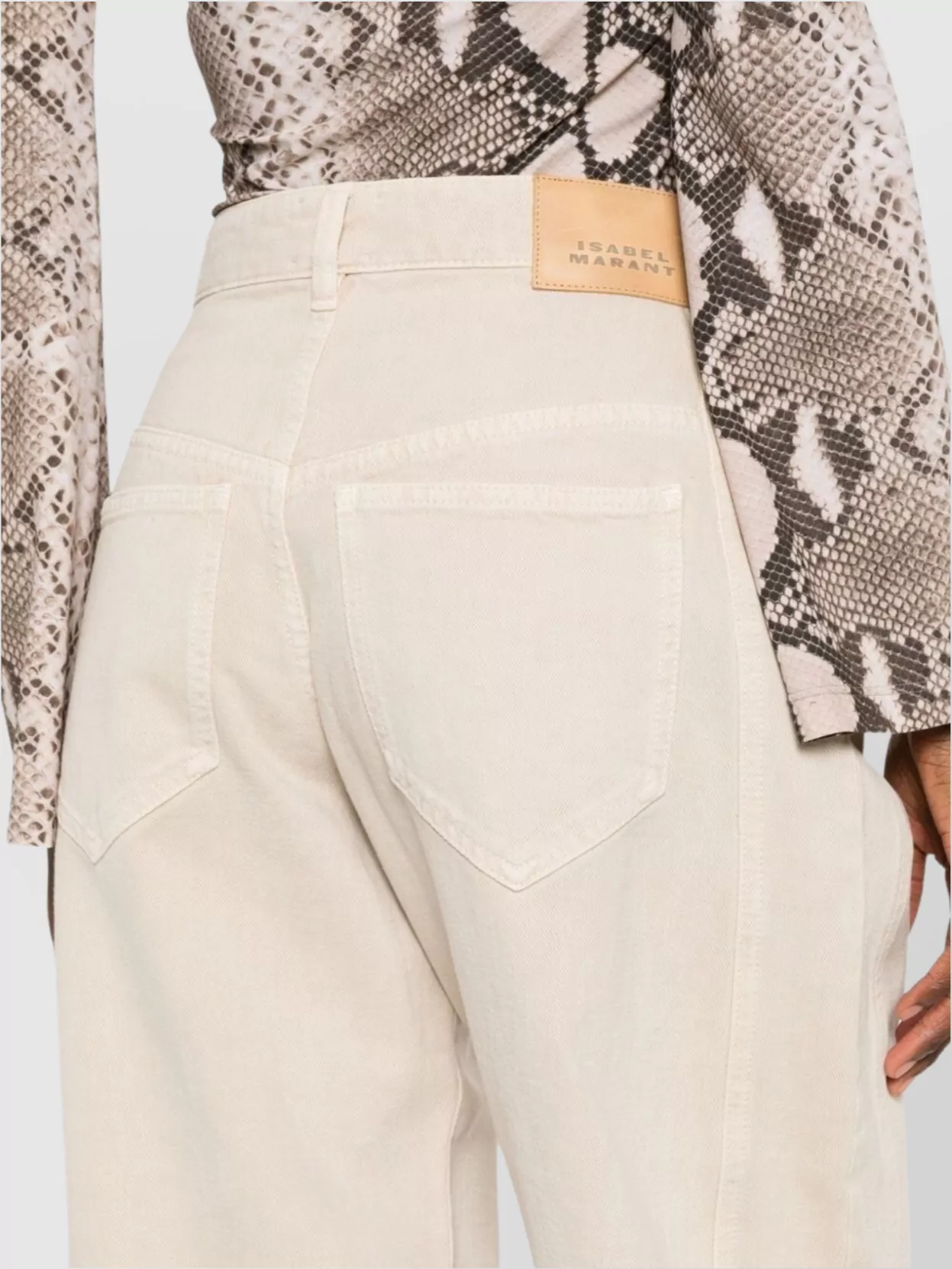 Isabel Marant Oriane Straight Leg Hemp Trousers With Five-Pocket Styling