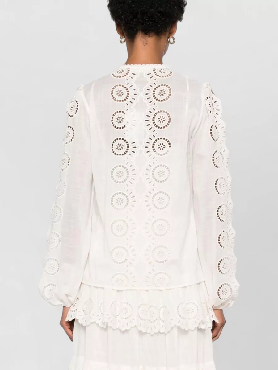 Zimmermann Embroidered Cotton Blouse