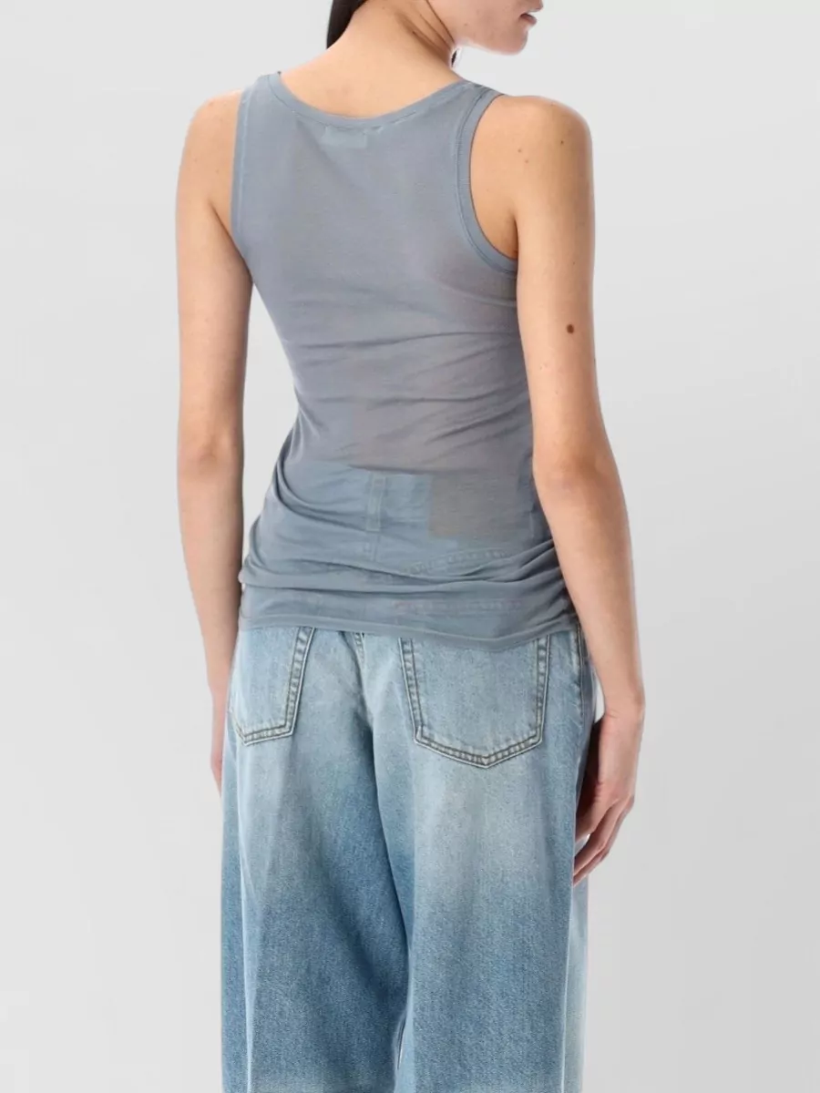 American Vintage Cotton Scoop Neck Sleeveless Tank Top