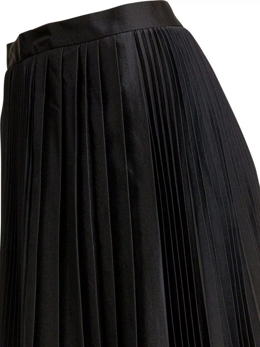 Sandbeige Pleated Midi Skirt