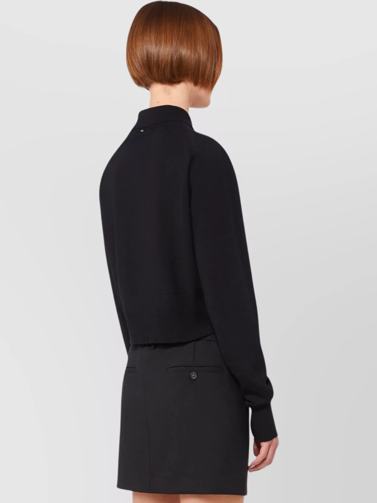 Sportmax Soft Fit Wool Cropped Cardigan Clothing In Black