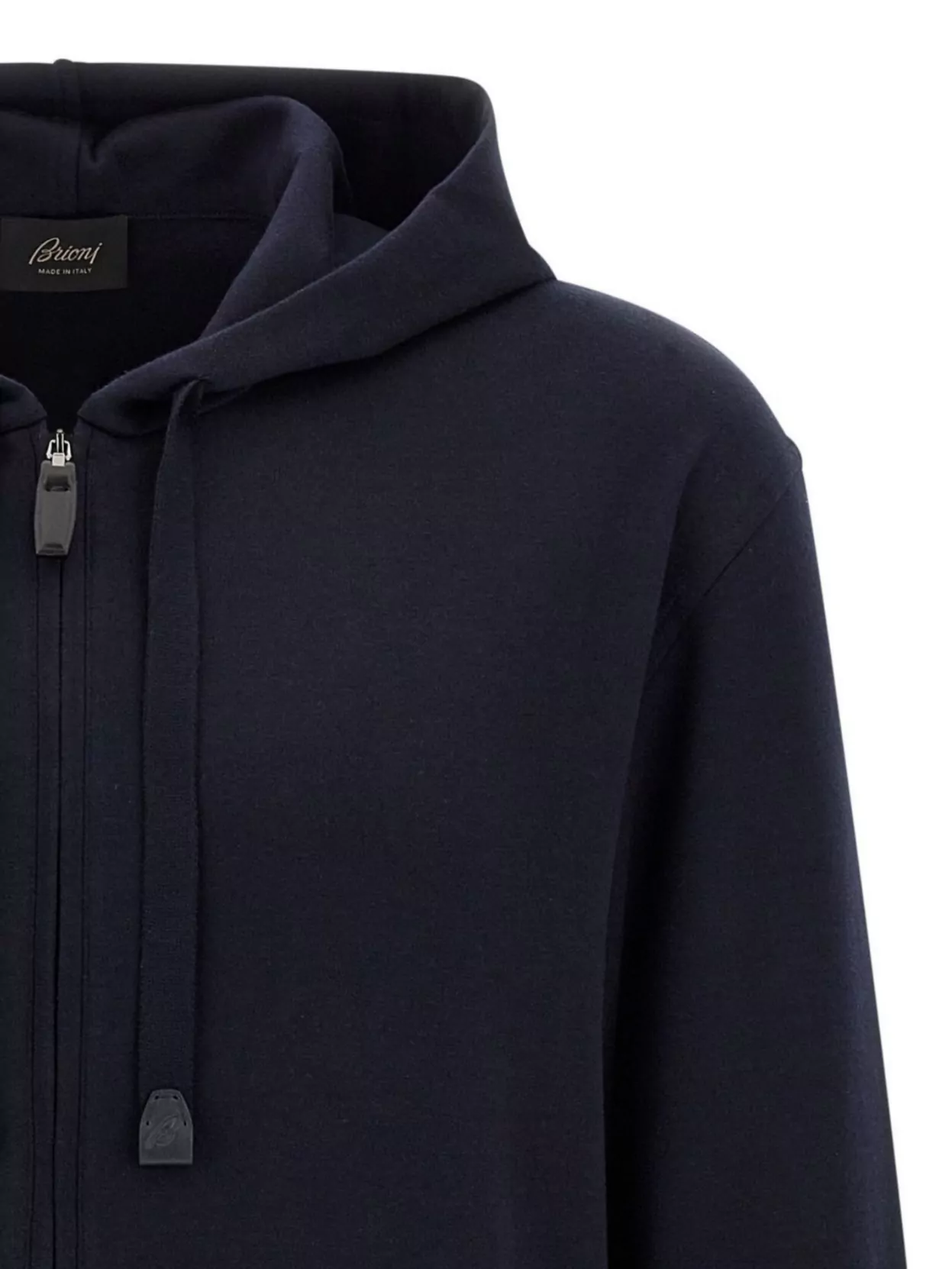 Brioni Casual Cotton Hoodie Featuring Front Pockets