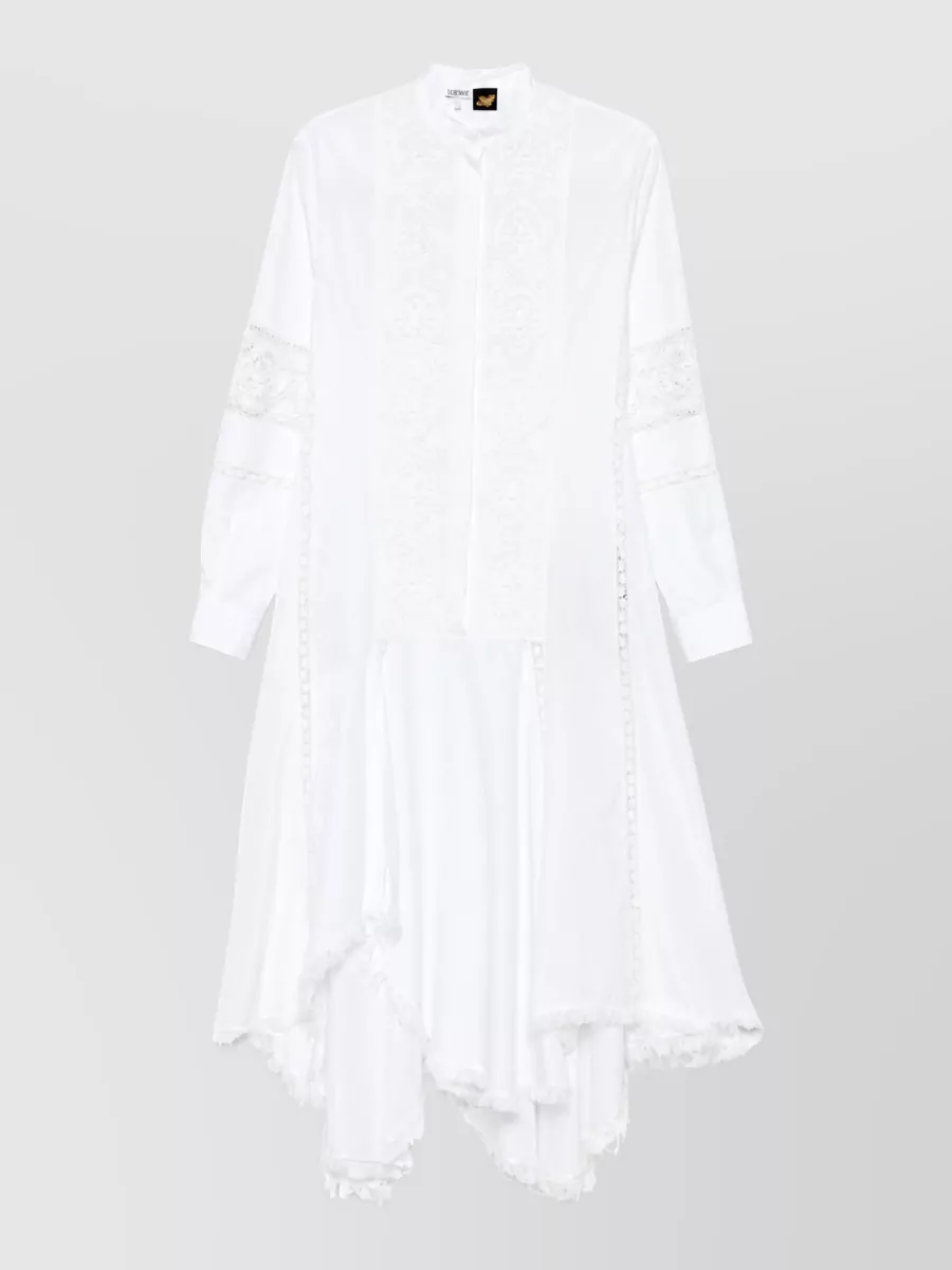 Loewe Paula's Ibiza cotton long-sleeve midi shirt dress