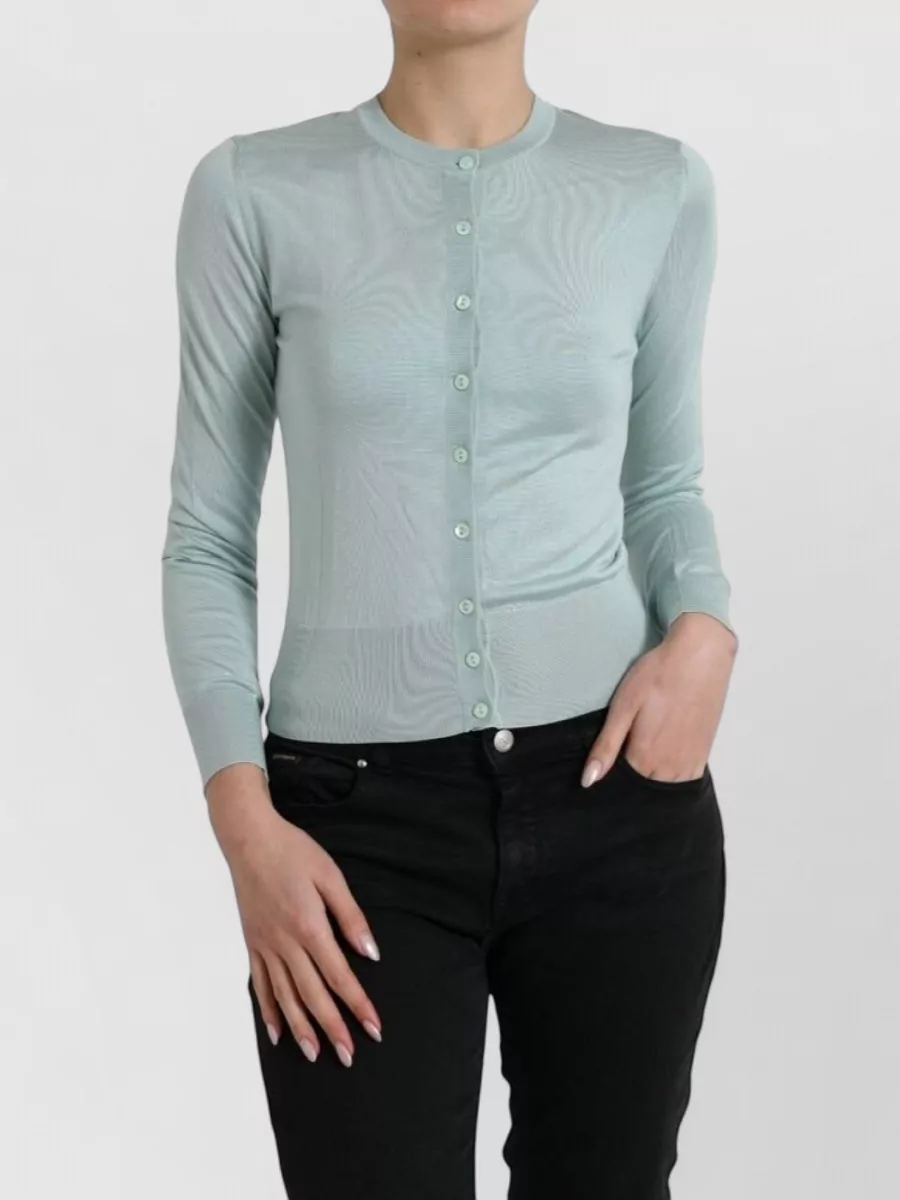 Dolce&Gabbana silk slim-fit crew-neck cardigan