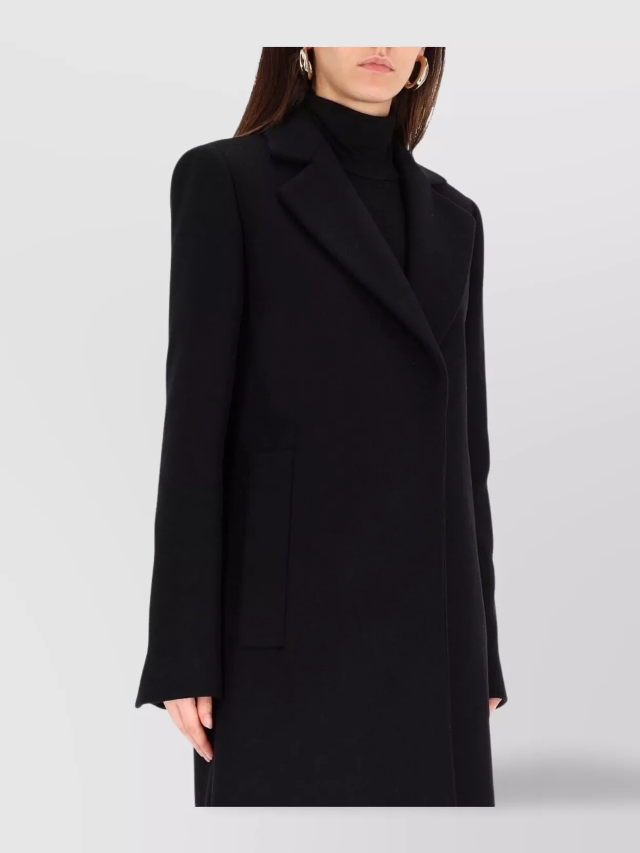 Sportmax Knee Length Coat Notched Lapels