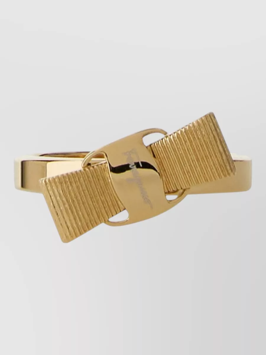 Ferragamo brass vara bow ring