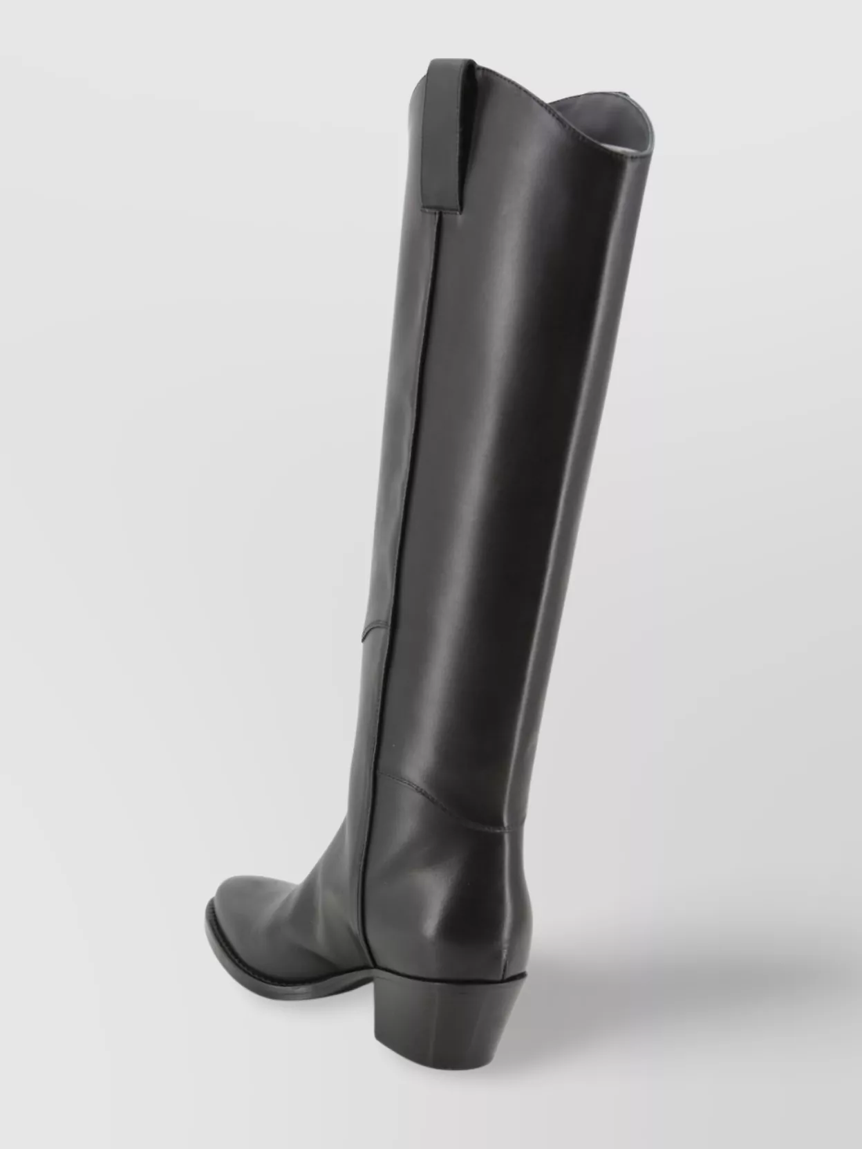 Parosh Lace-Up Knee-High Boots Stacked Heel