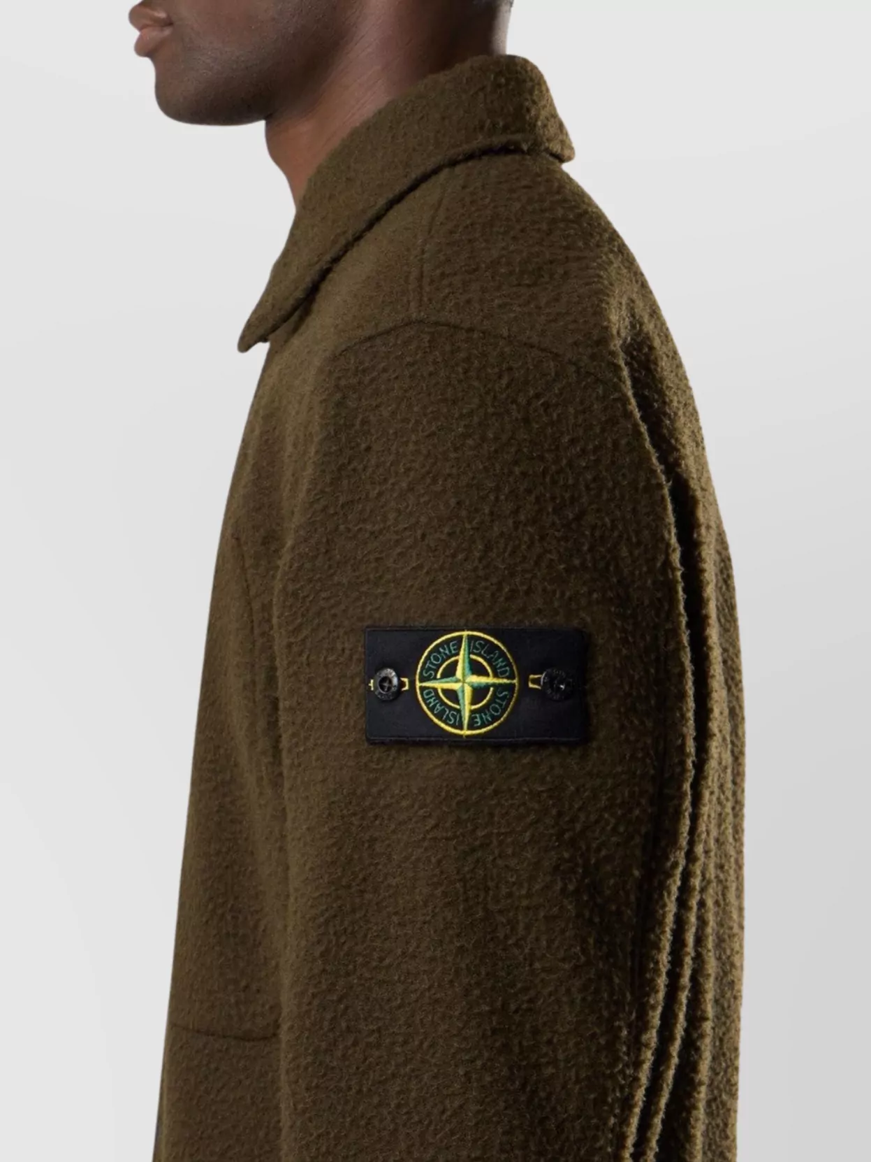 Stone Island Performance Flannel Jacket Slanted Pockets