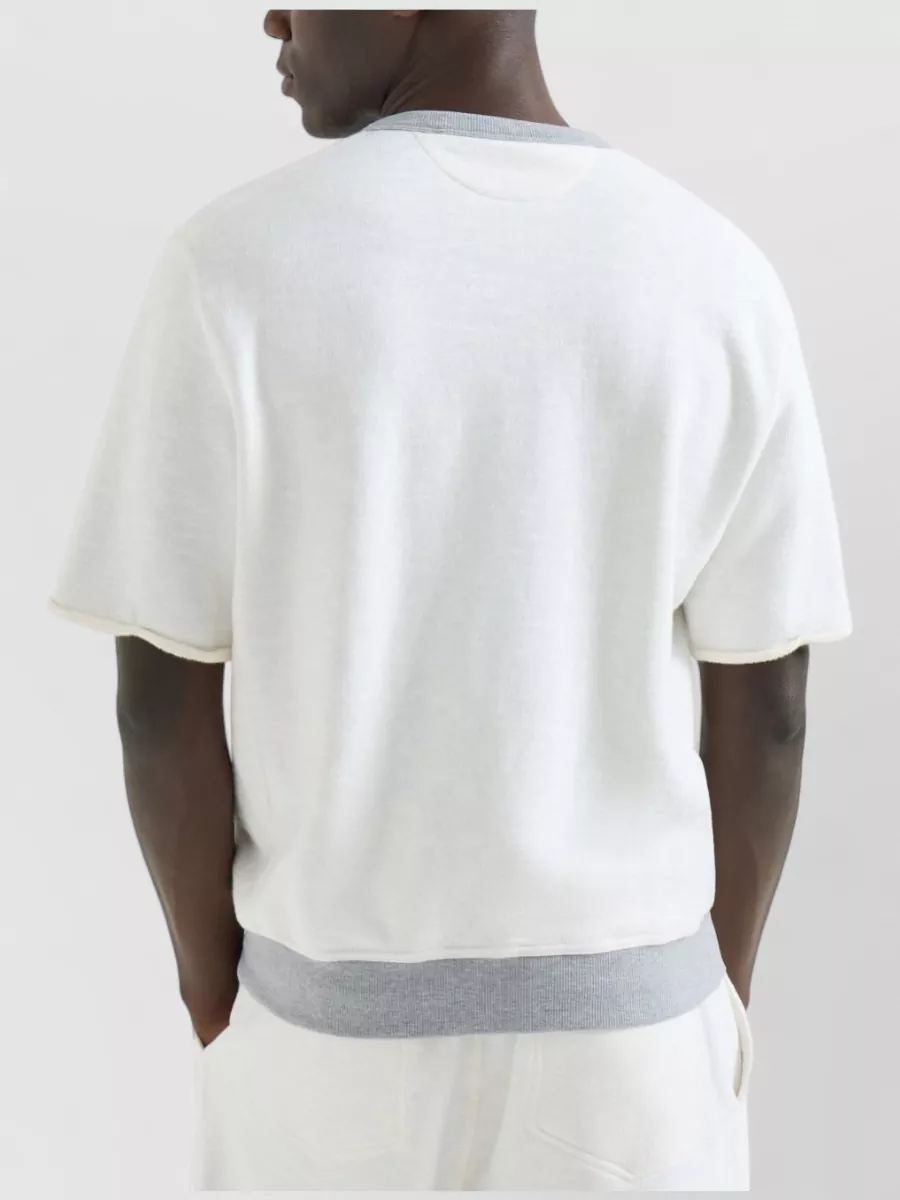 Brunello Cucinelli Cotton Linen Short-Sleeve Logo-Print T-Shirt