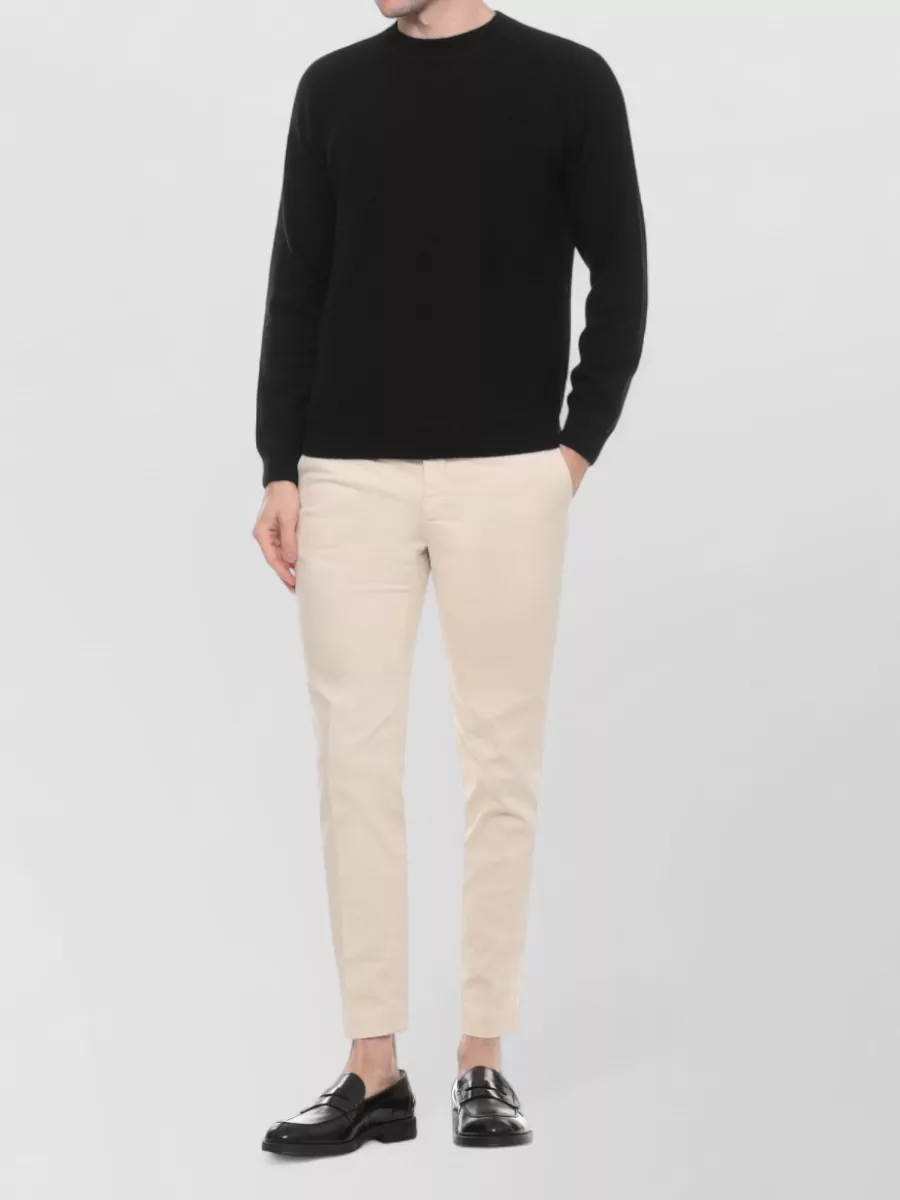 Incotex Straight Wool Trousers Rear Welt Pockets