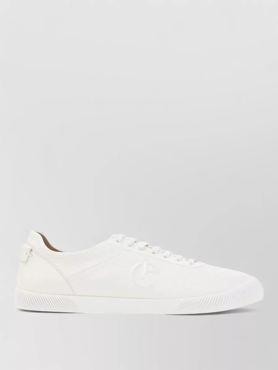 Giorgio Armani Leather Low-Top Lace-Up Sneakers