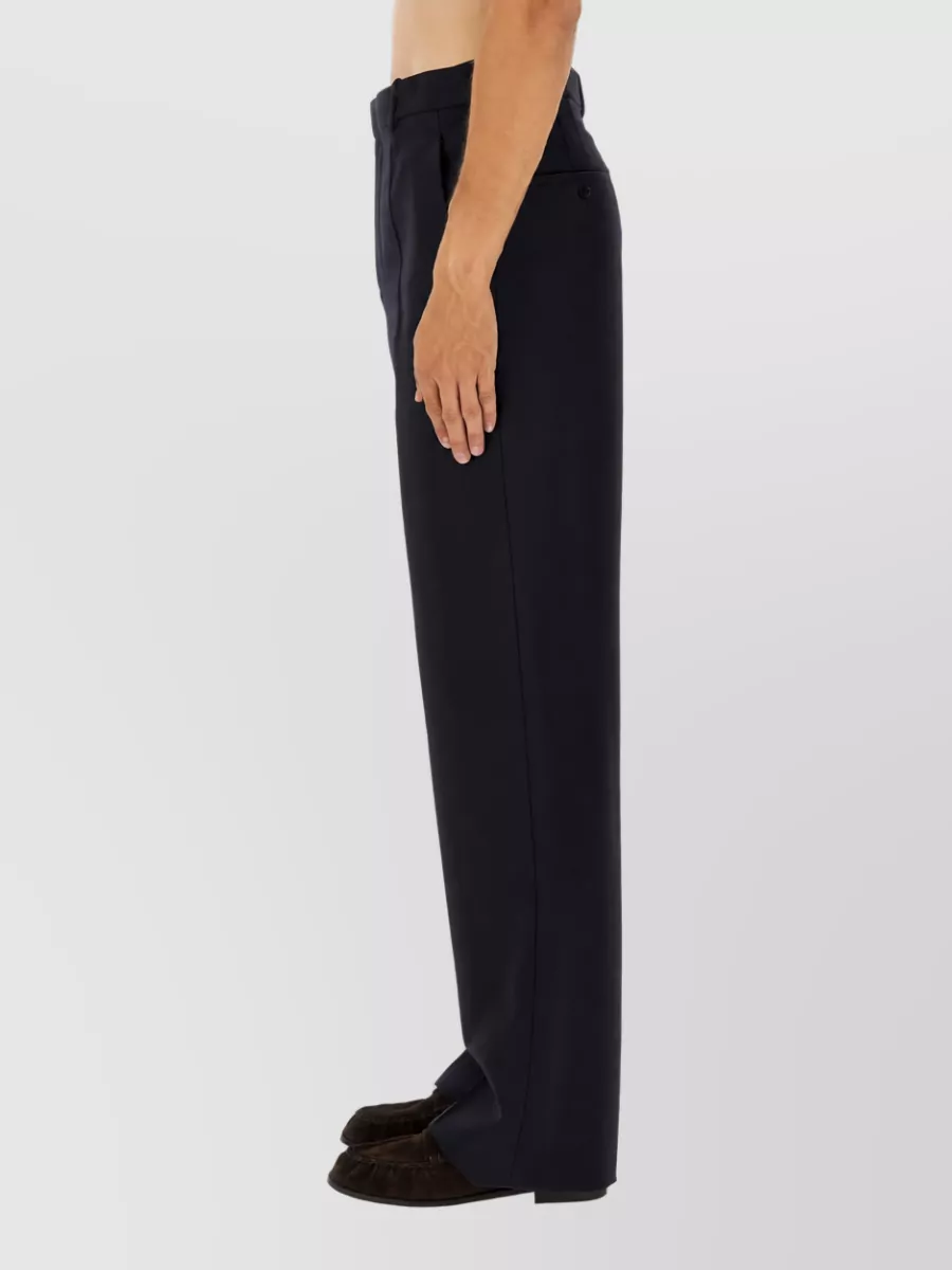 Saint Laurent High Waist Tailored Wide Leg Suit Pants