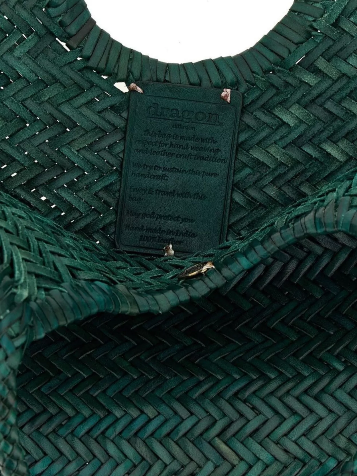 Dragon Diffusion Woven Design Large Shoulder Bag