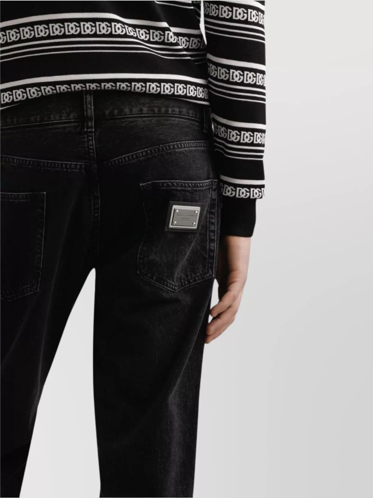 Dolce&Gabbana Denim Trousers With Back Patch Pocket