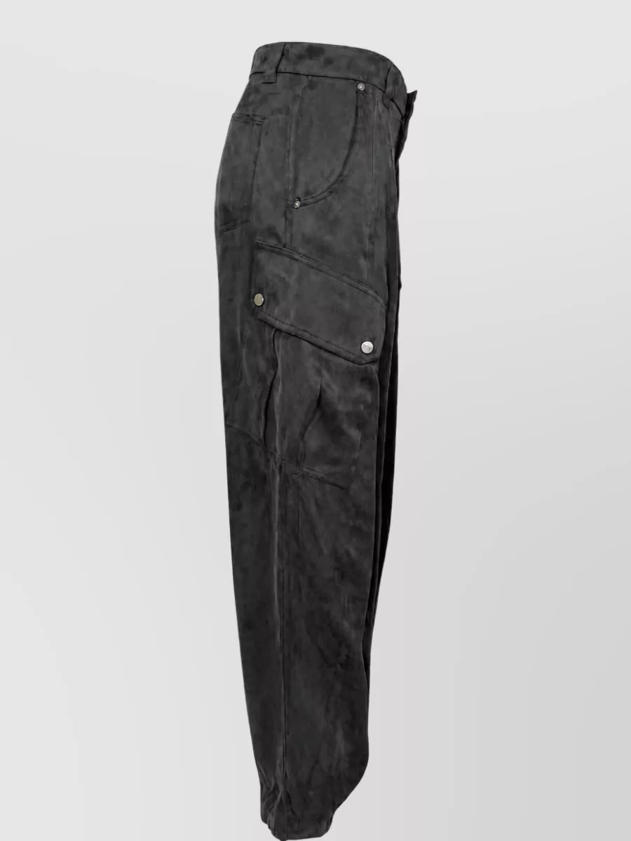Pinko Cupro Wide-Leg Trousers