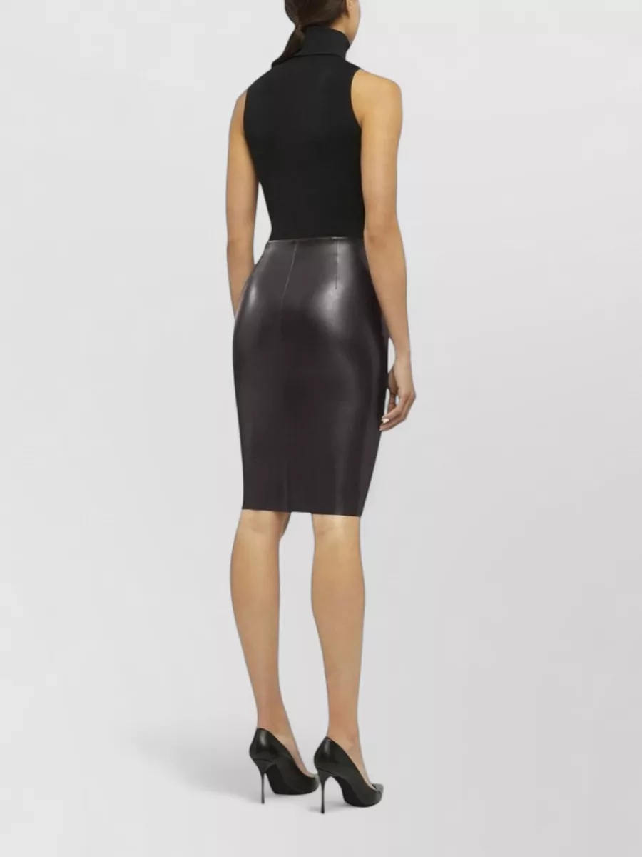 Wolford Faux Leather High-Rise Slim-Fit Midi Pencil Skirt