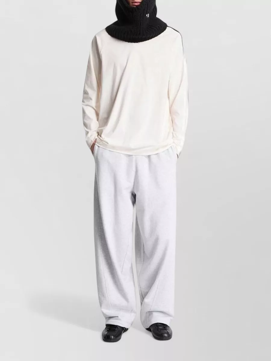 Y-3 Oversized Cotton Logo Print T Shirt