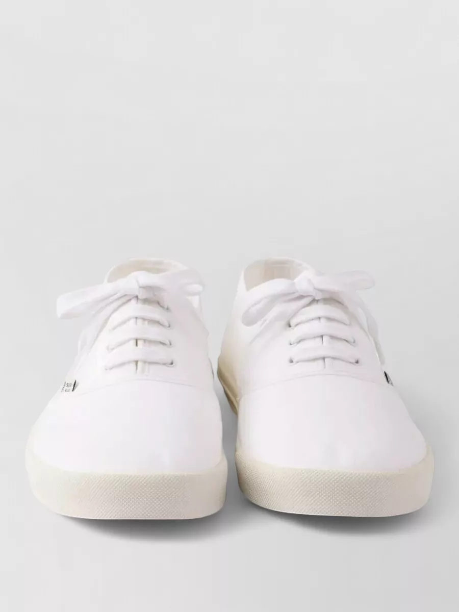 Prada cotton drill low-top sneakers
