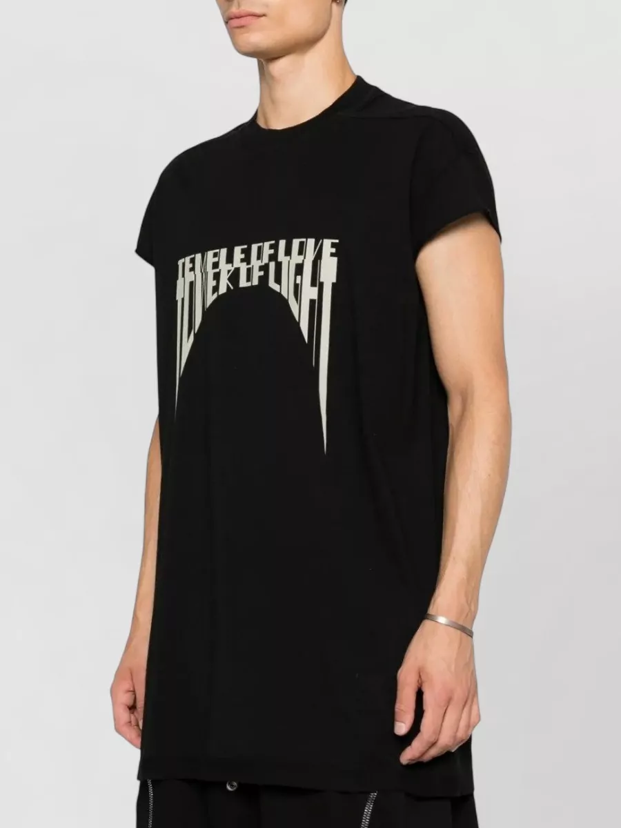 Rick Owens Drkshdw Cotton Ribbed Oversized Sleeveless Printed T-Shirt