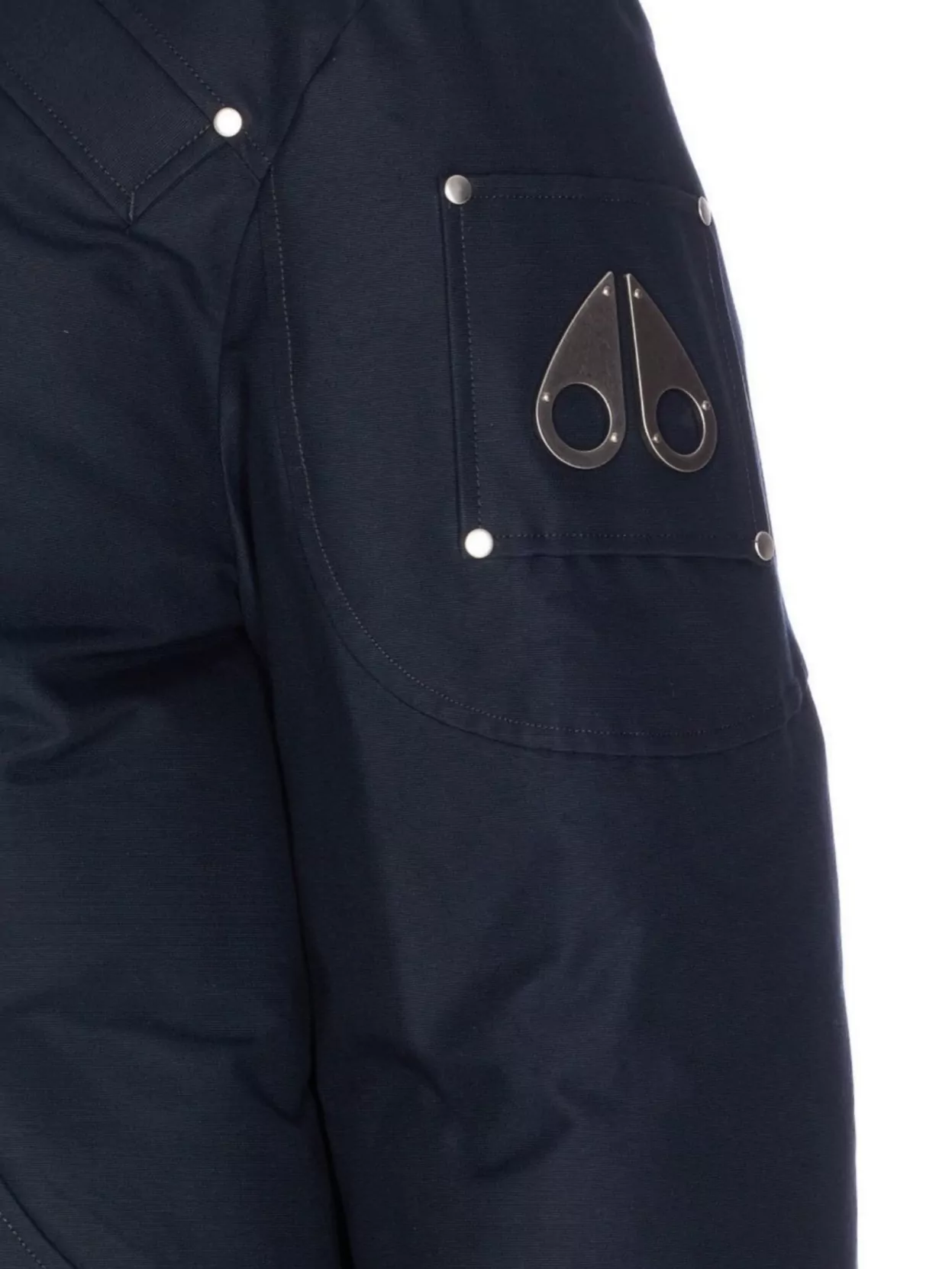 Moose Knuckles Stylish Bomber Jacket Hood In Blue
