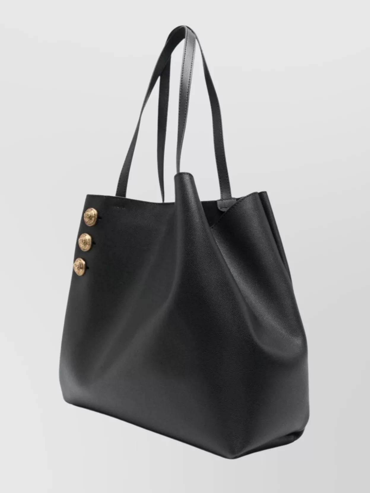 Balmain Emblem Leather Tote Bag