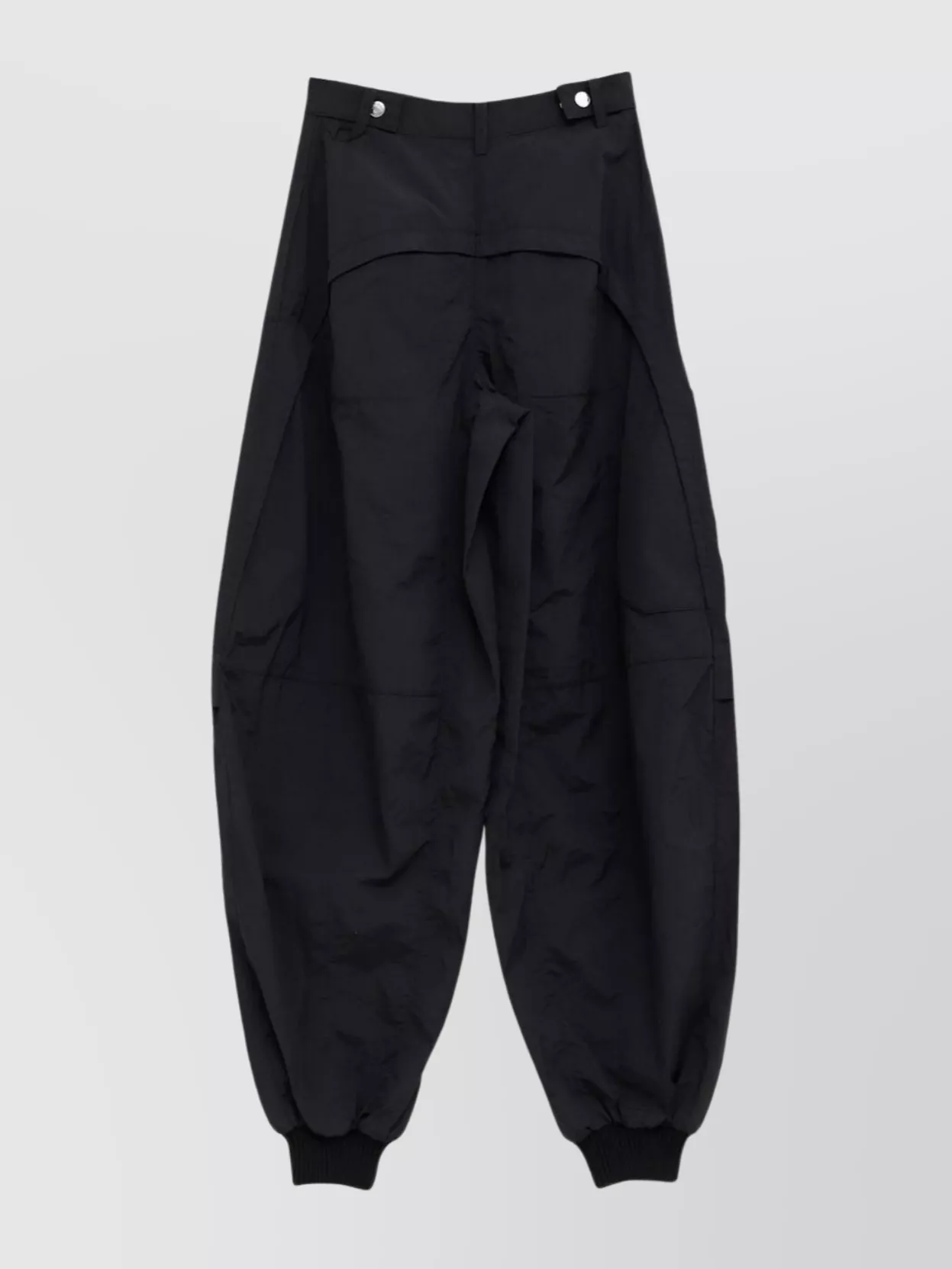 Jacquemus Relaxed Fit Trousers Featuring Side Zippers In Black