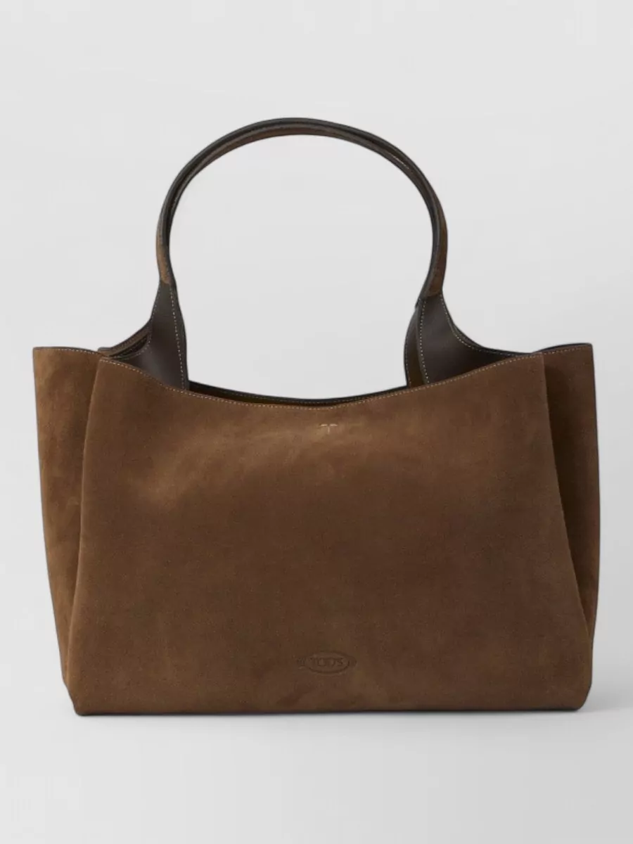 Tod's medium suede leather tote bag