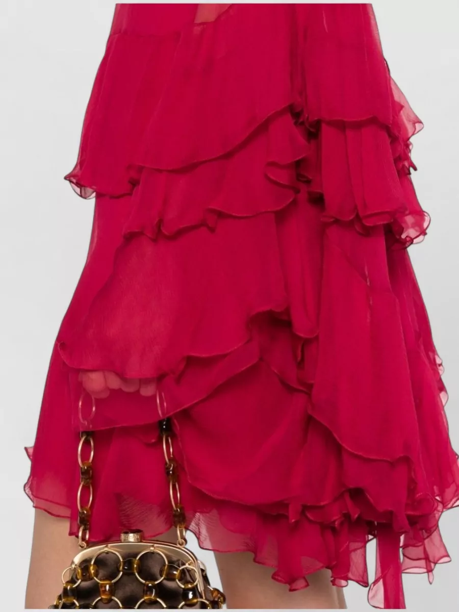 Chloé Layered Open Back Knee Length Dress