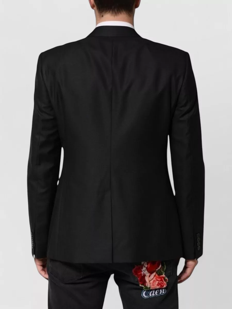 Dolce&Gabbana Wool Silk Slim-Fit Single-Breasted Suit Jacket