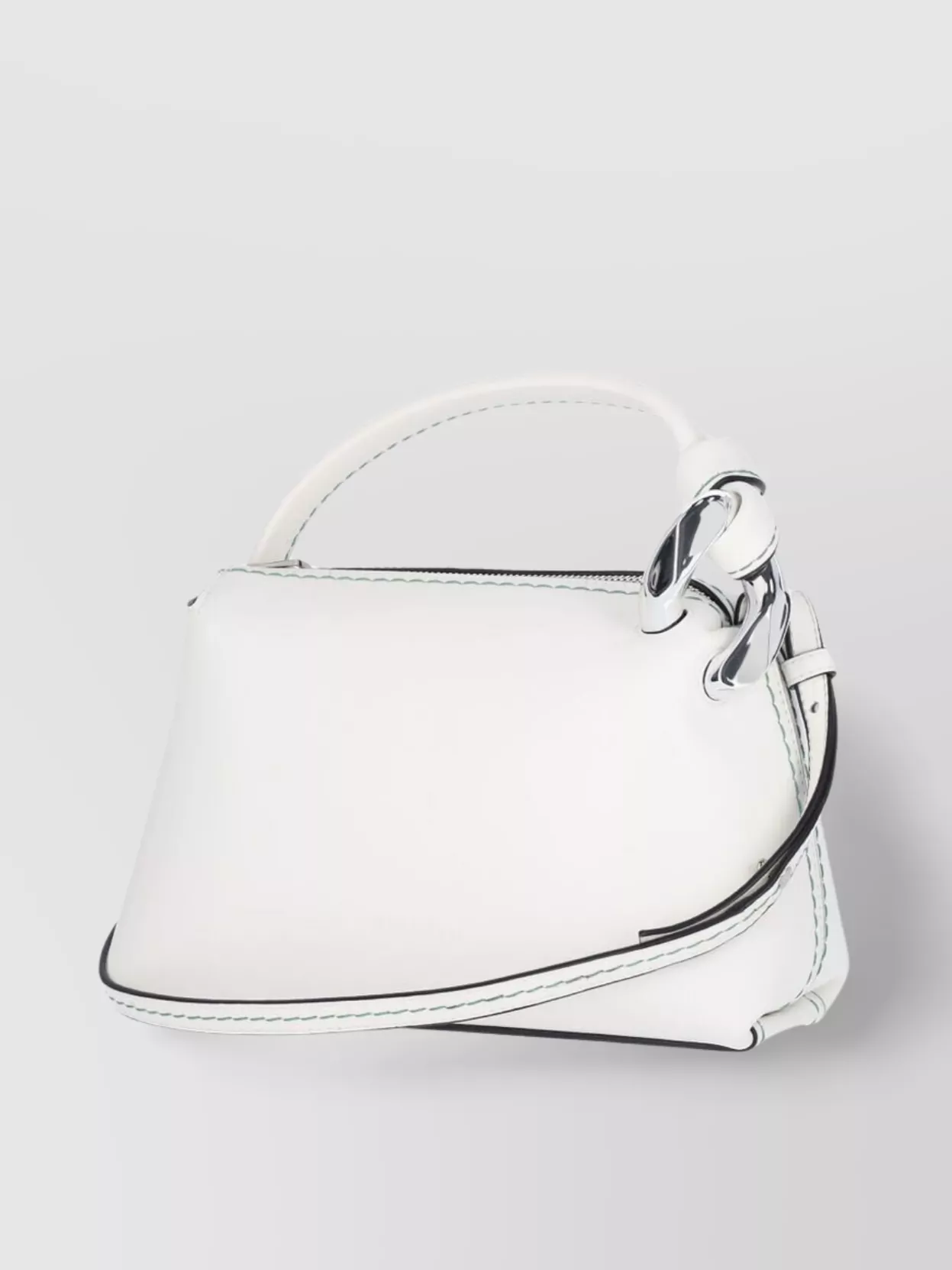 Jw Anderson Contrast Stitching Silver Hardware Top Handle Bag