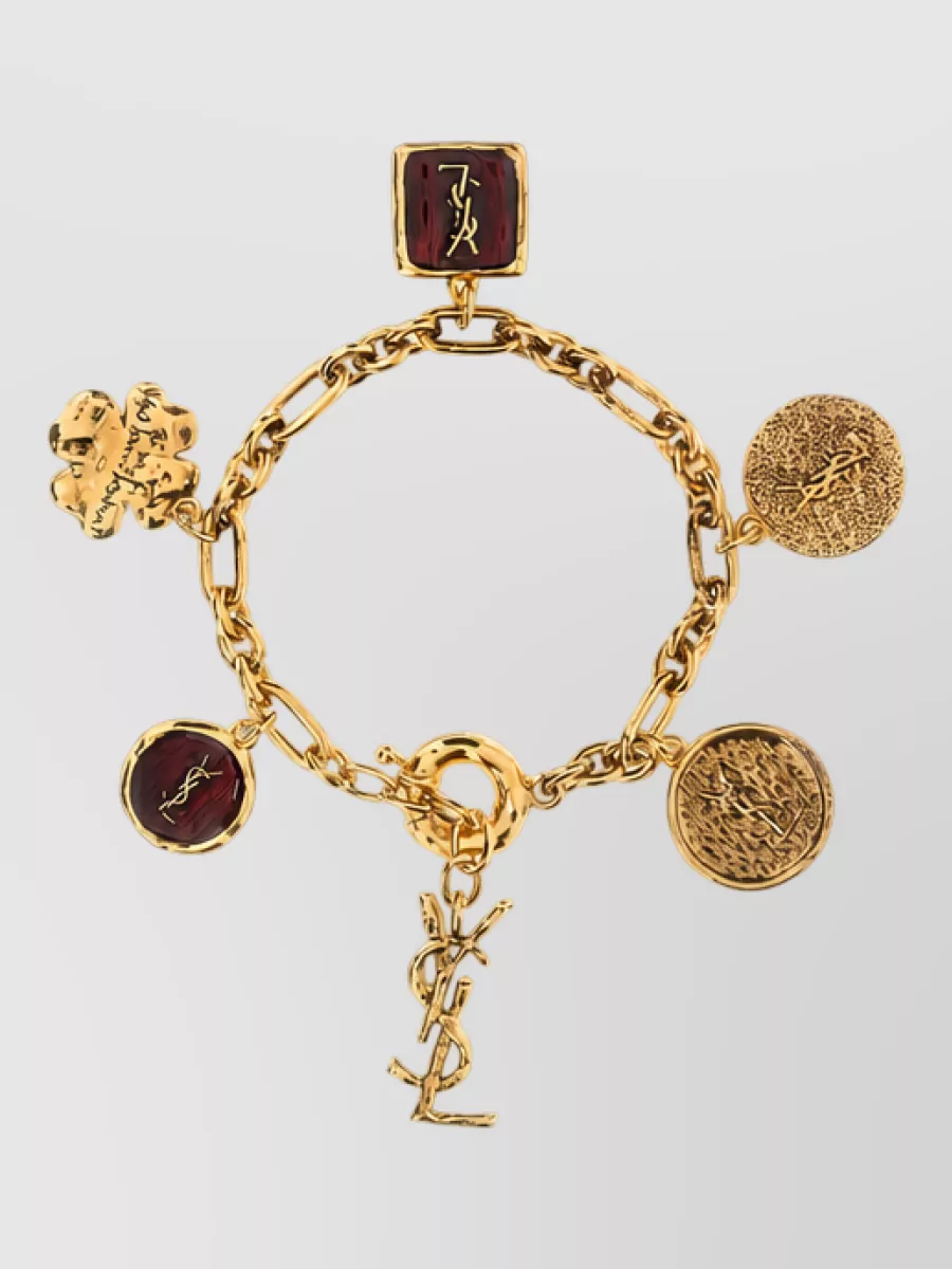 Saint Laurent enamel chain bracelet