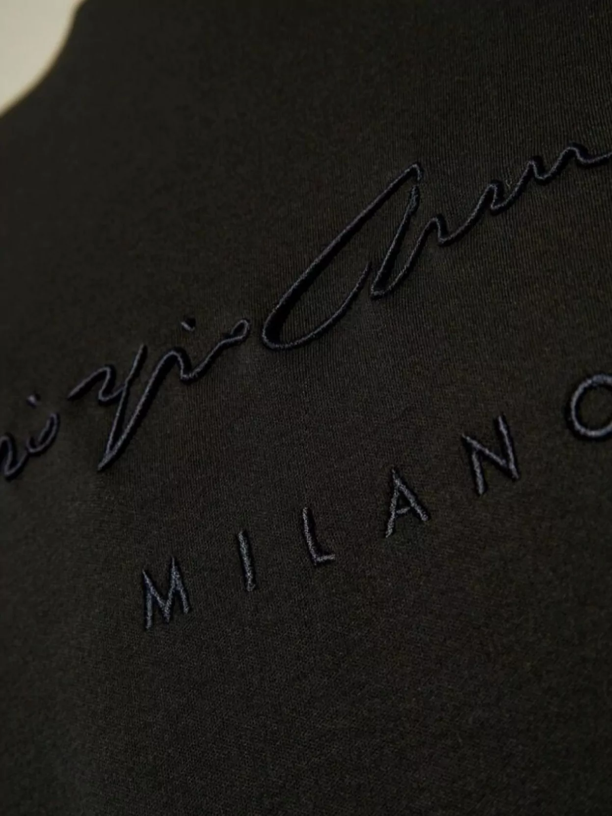Shop Giorgio Armani Cotton Interlock Signature Logo T-shirt
