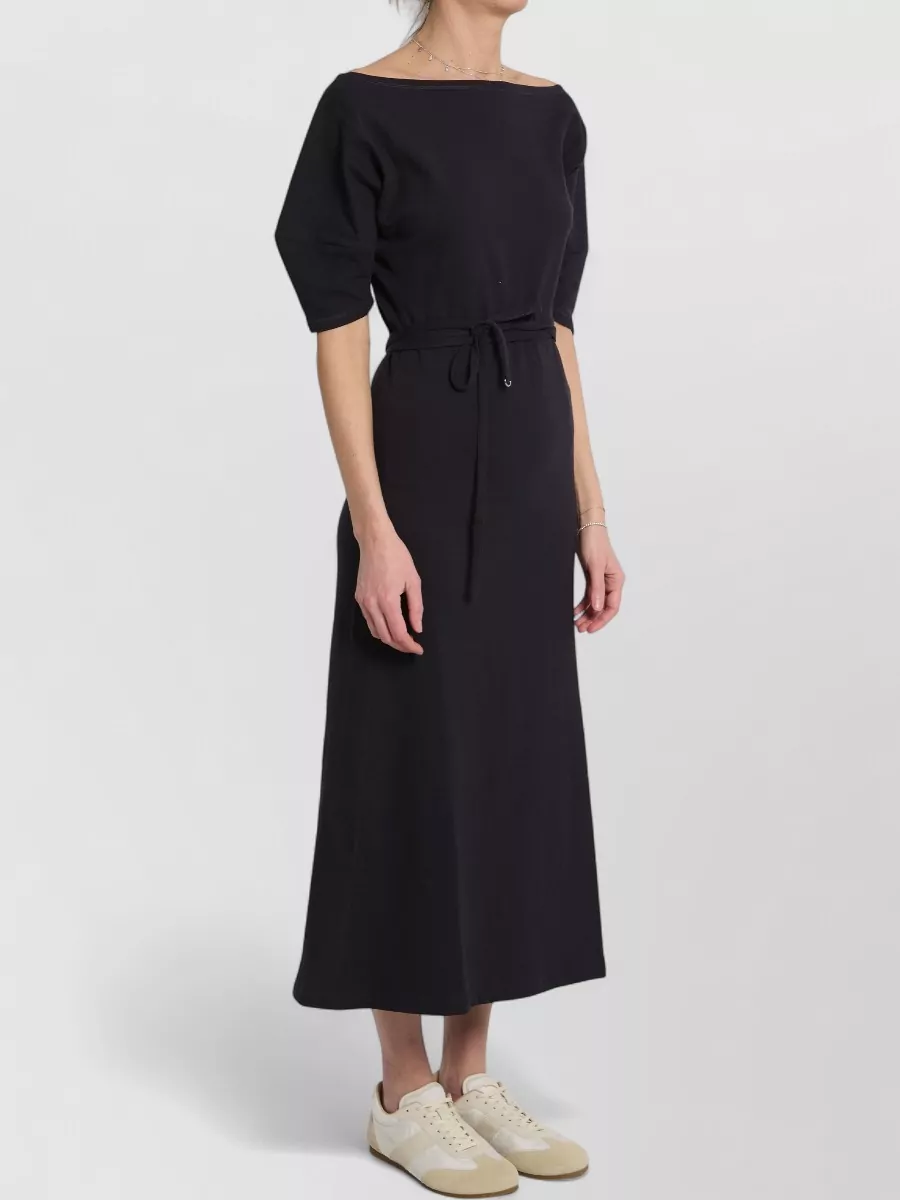 Lemaire Boat Neck Belted Midi Dress