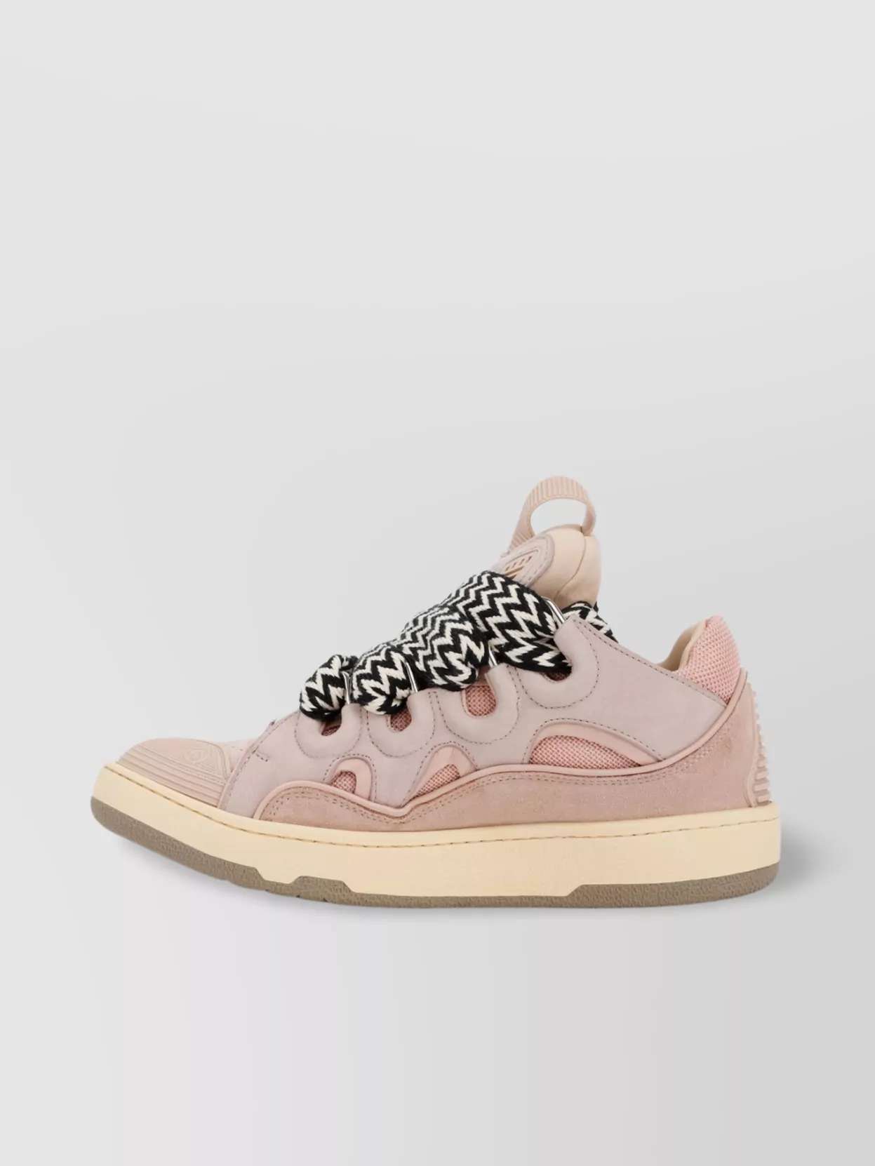 Lanvin Curb Sneakers With Padded Tongue And Rubber Sole In Pink