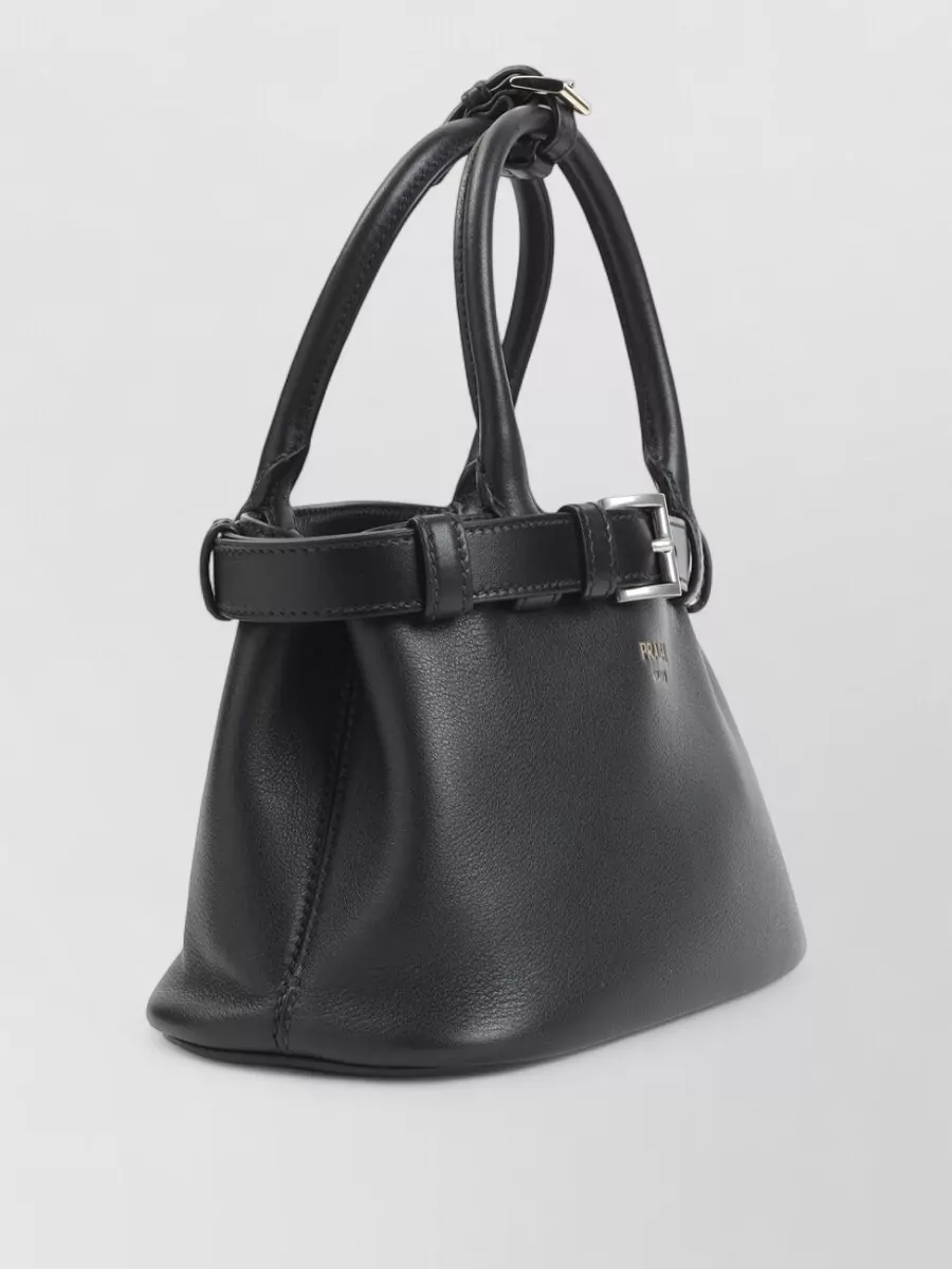 Prada Buckle Small Leather Mini Bag