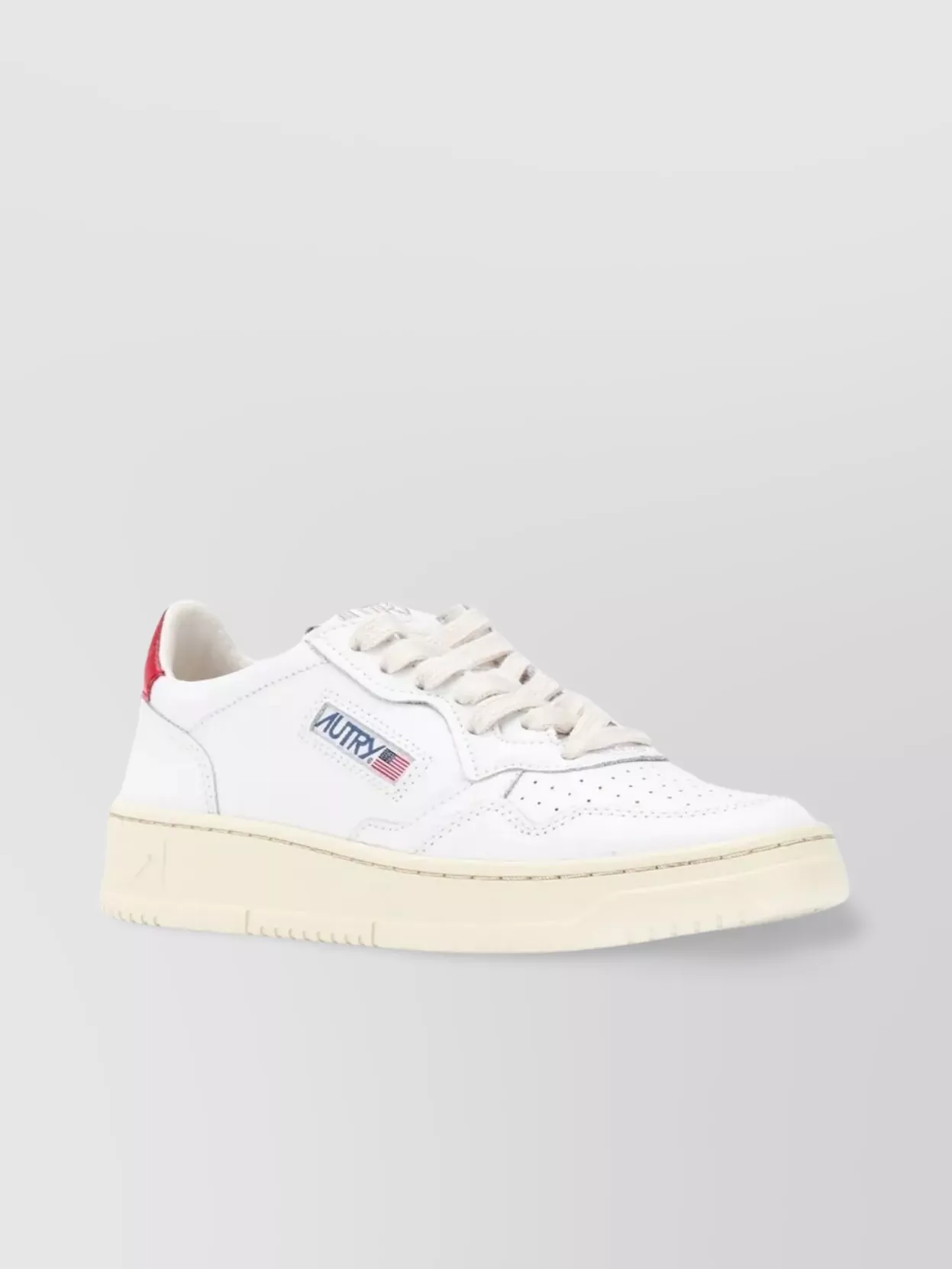 Autry Low Top Leather Sneakers With Perforated Sole